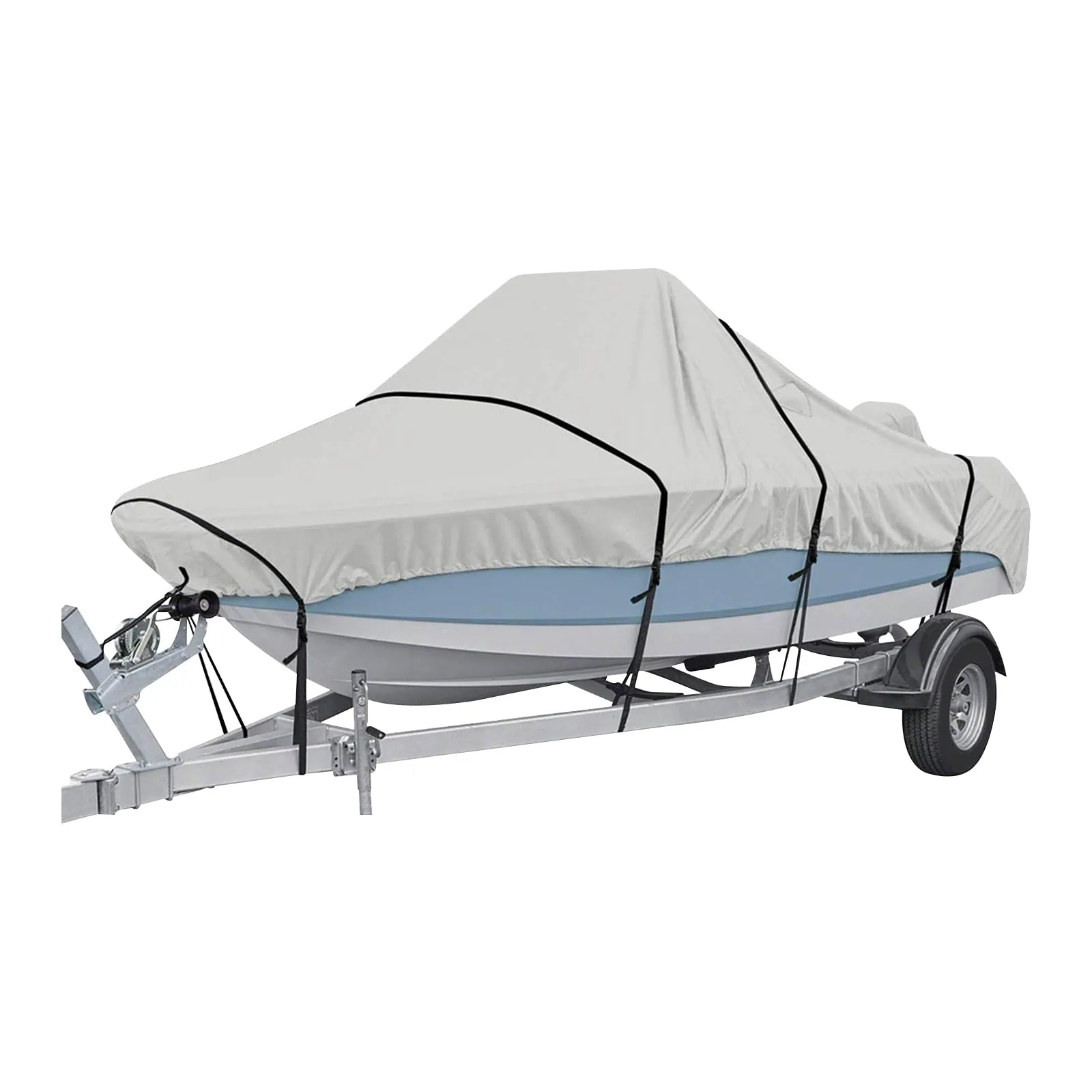 Ergocar Tela In Kayak Copertura 420D 6 Metri*2,9 Metri a v Dello Scafo Antipolvere a Prova Uv Con Sacchetti Stoccaggio Adatti Alle Imbarcazioni 17-19 Piedi