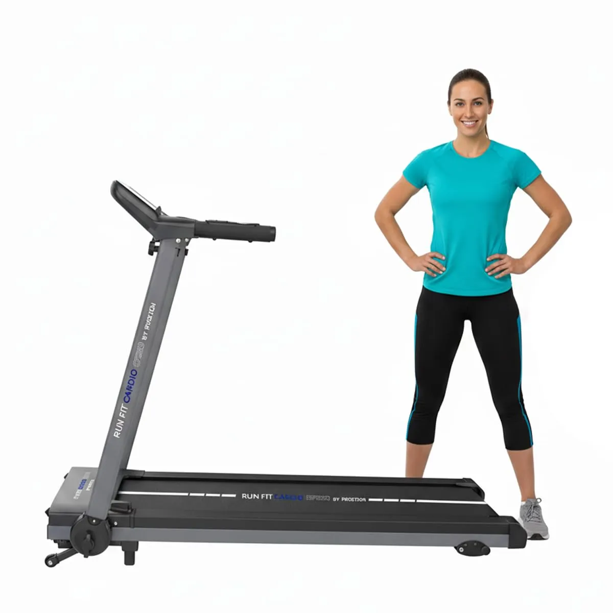 PRIXTON Tapis Roulant Run Fit 250, Compatto pieghevole, 12 Programmi di Allenamento, Velocità massima 14 km/h, 3 livelli di inclinazione, App mobile e Bluetooth