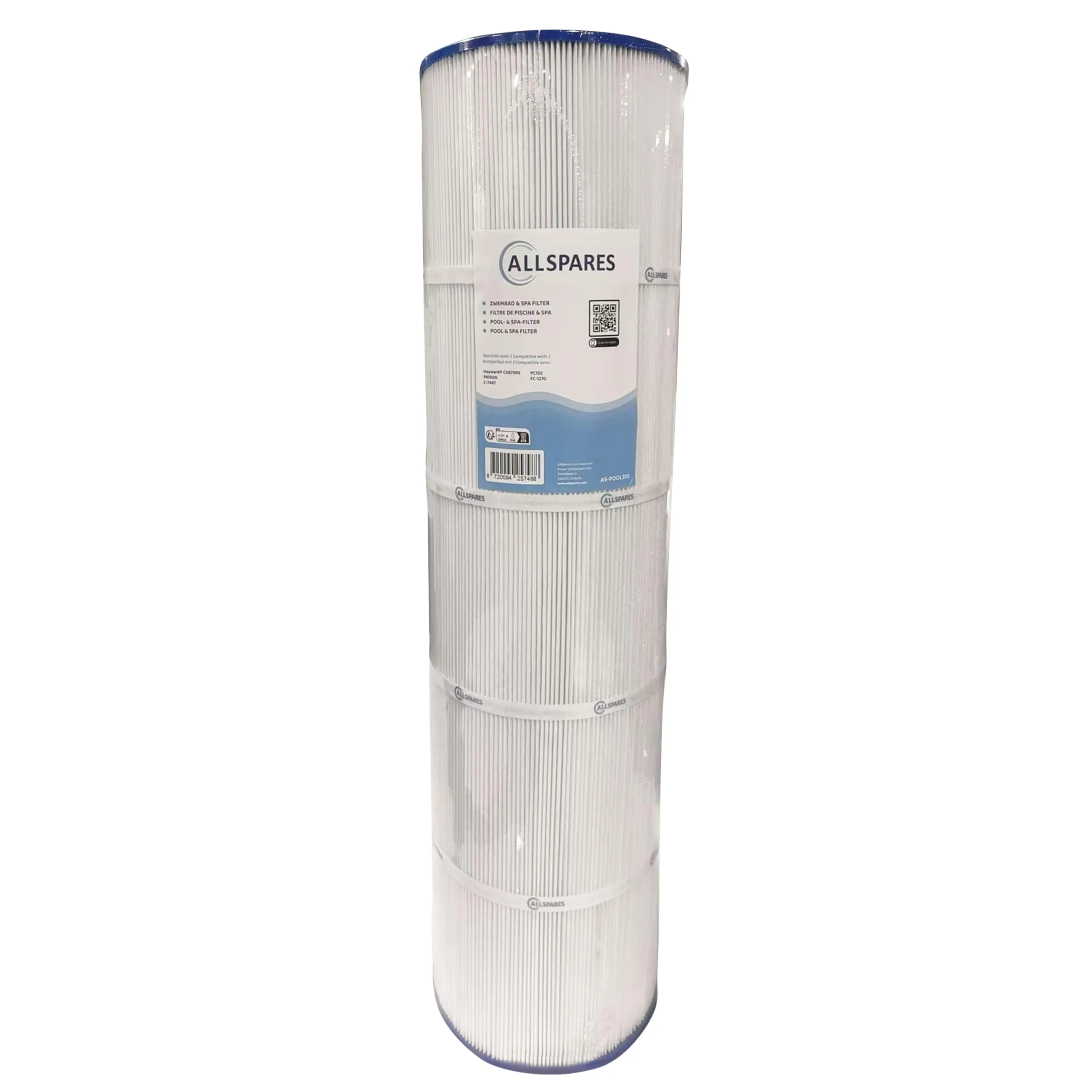 AllSpares Filtro dell'acqua per cartuccia filtrante Whirlpool/Pool adatto per Hayward CX870RE / PA100N / C-7487 / PC102 (diametro 178 x 648 mm)