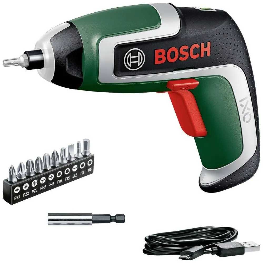 Bosch 0 603 9E0 000 cacciavite elettrico e avvitatore a impulso 235 Giri/min Nero, Verde (IXO 7 06039E0000 Akku-Schrauber 3.6 V)