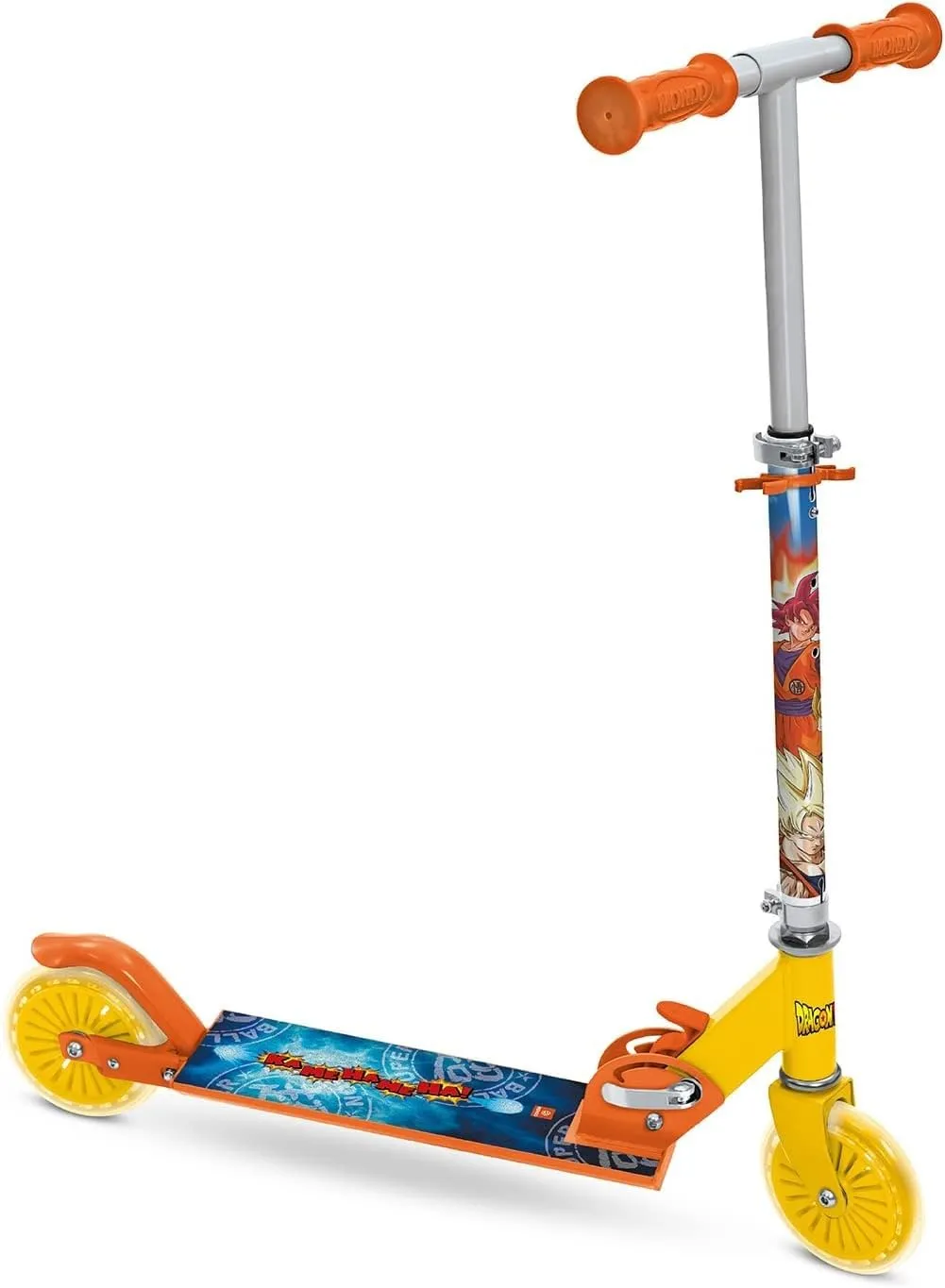 MONDO- Alu Scooter Dragonball Toys Monopattino 2 Ruote Pieghevole in Alluminio con pedana Extra Grip e Manubrio Bambina Dragonball-28705, Multicolore, Regolabile, 288705