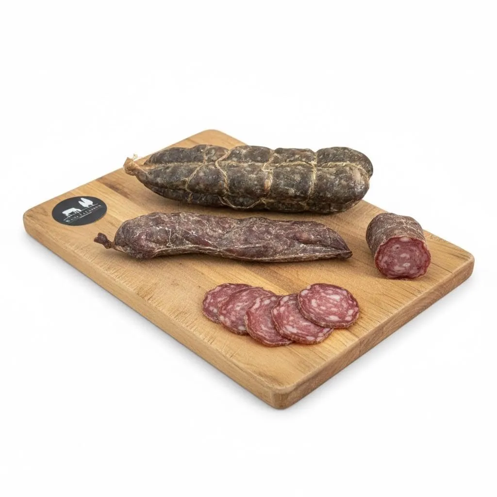 La Cigolina – Salame di Wagyu 200g + Salame di Frisona 500g | Salumi bovini artigianali 100% italiani | A basso contenuto di grassi, ricchi di gusto e Omega 3 | Stagionati e naturali