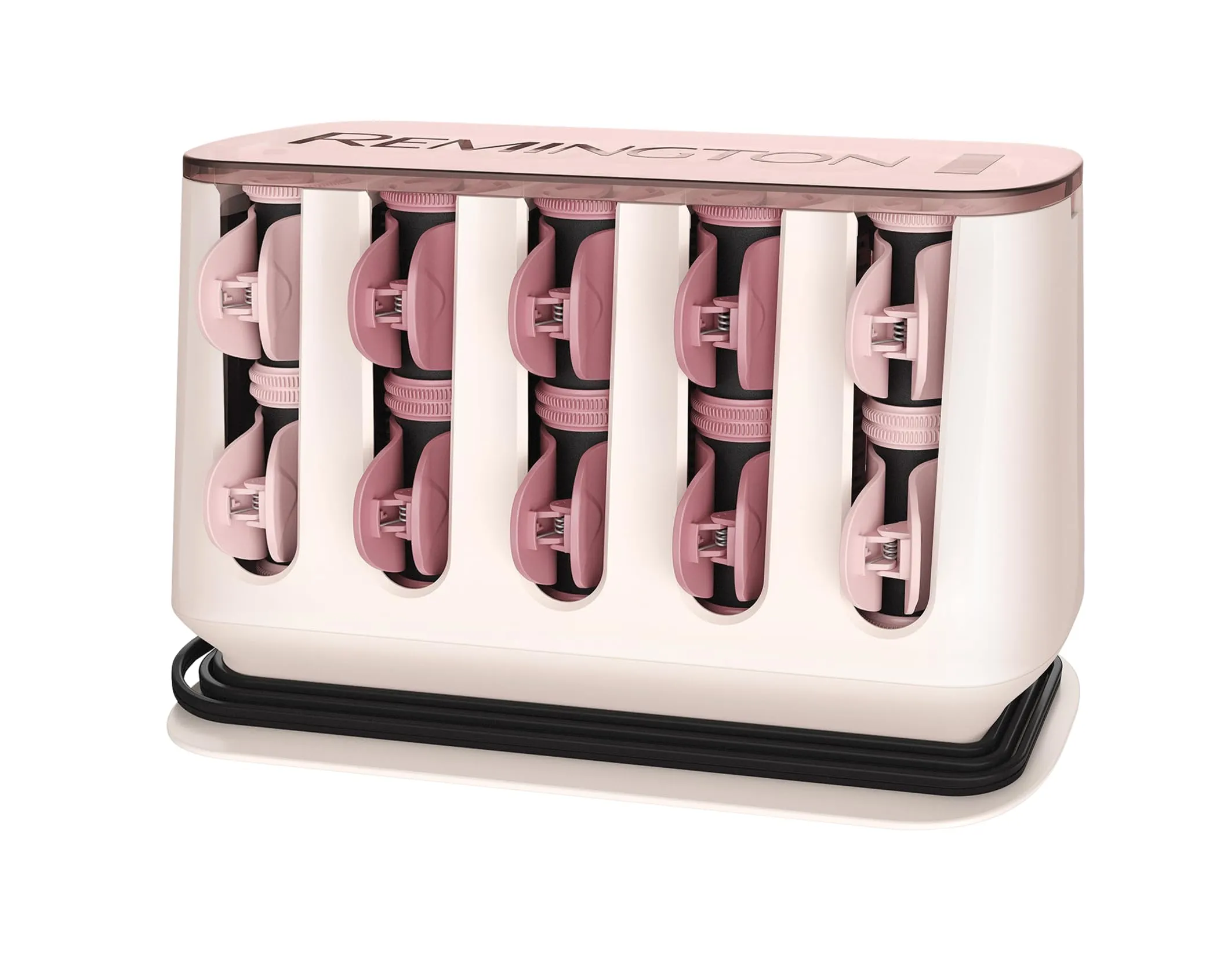 Remington Bigodini Riscaldabili PROLux - Tecnologia OPTIheat per risultati duraturi - 20 Bigodini in Velluto Design innovativo della clip, due misure: 25 mm, 32 mm, rosa/nero, H9100
