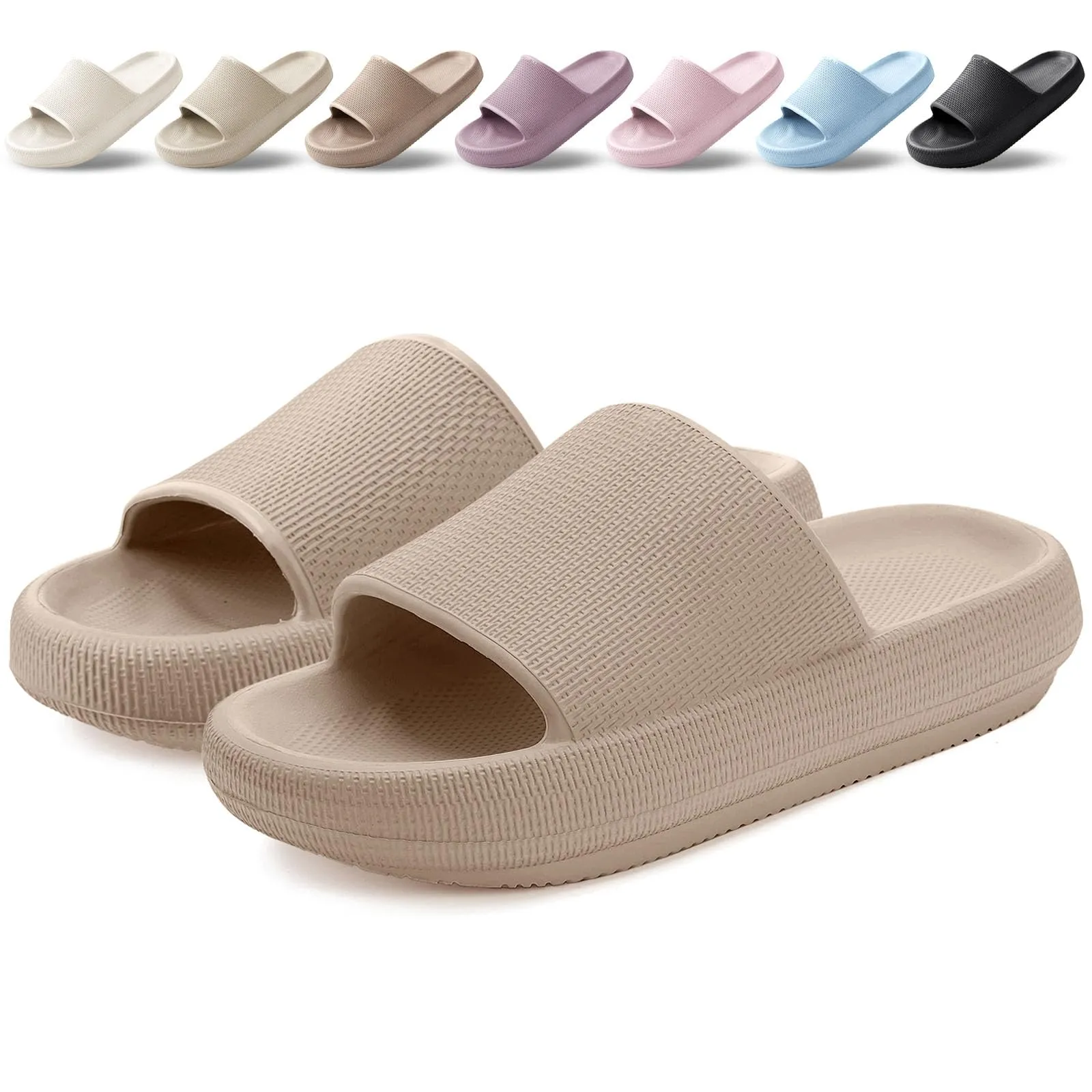 BAXIWUY Ciabatte Donna Uomo Estive Pantofole da Casa Ultra Morbide e Comode Slide Antiscivolo Nuvola Ciabatte da Mare Doccia Spiaggia Piscina Sandalo Unisex
