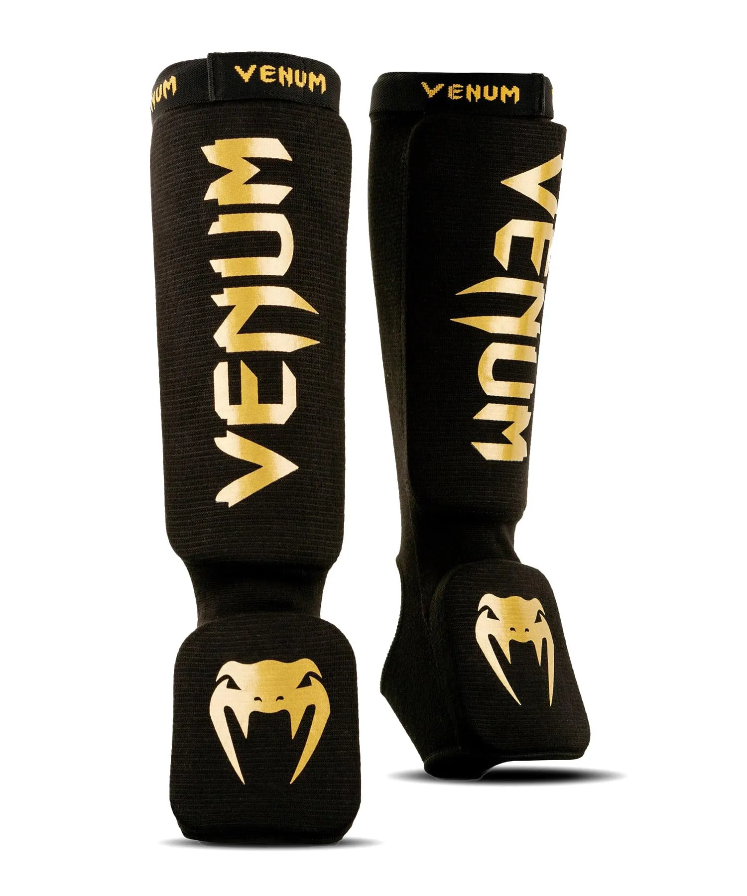 VENUM Kontact Shin Guards, Parastinchi Unisex adulto, Nero/Oro, S