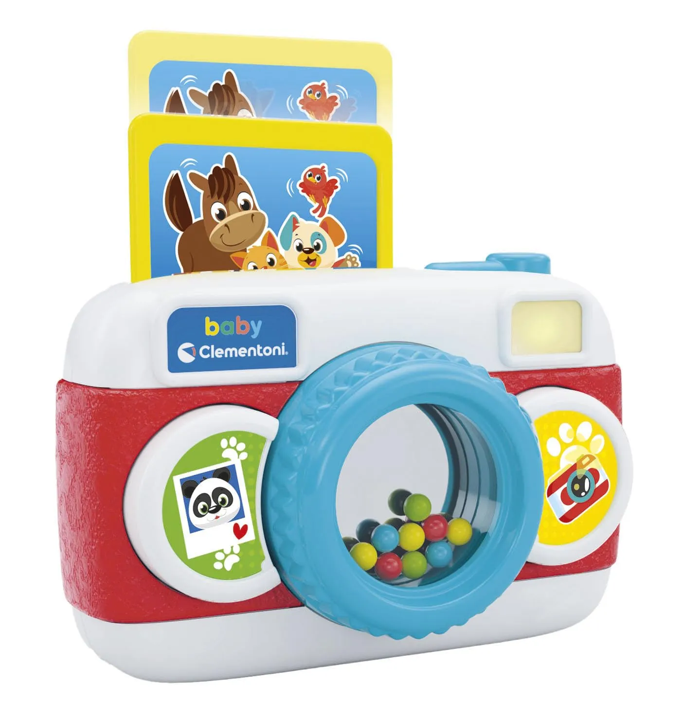 Clementoni Baby Baby Camera, Macchina Fotografica Elettronica per Bambini 9-36 Mesi, con Suoni e Luci, Gioco Educativo Prima Infanzia, Stimola la Manualità, Lingua Italiana, 17540