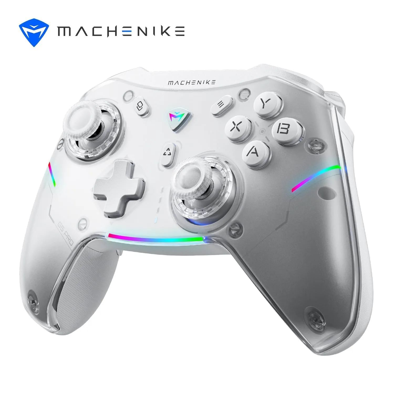 Machenike G5 Pro Wireless Controller PC per Windows PC, Switch, IOS&Android,Joystick PC Hall Effect Joystick＆Trigger/Giroscope,Luci RGB
