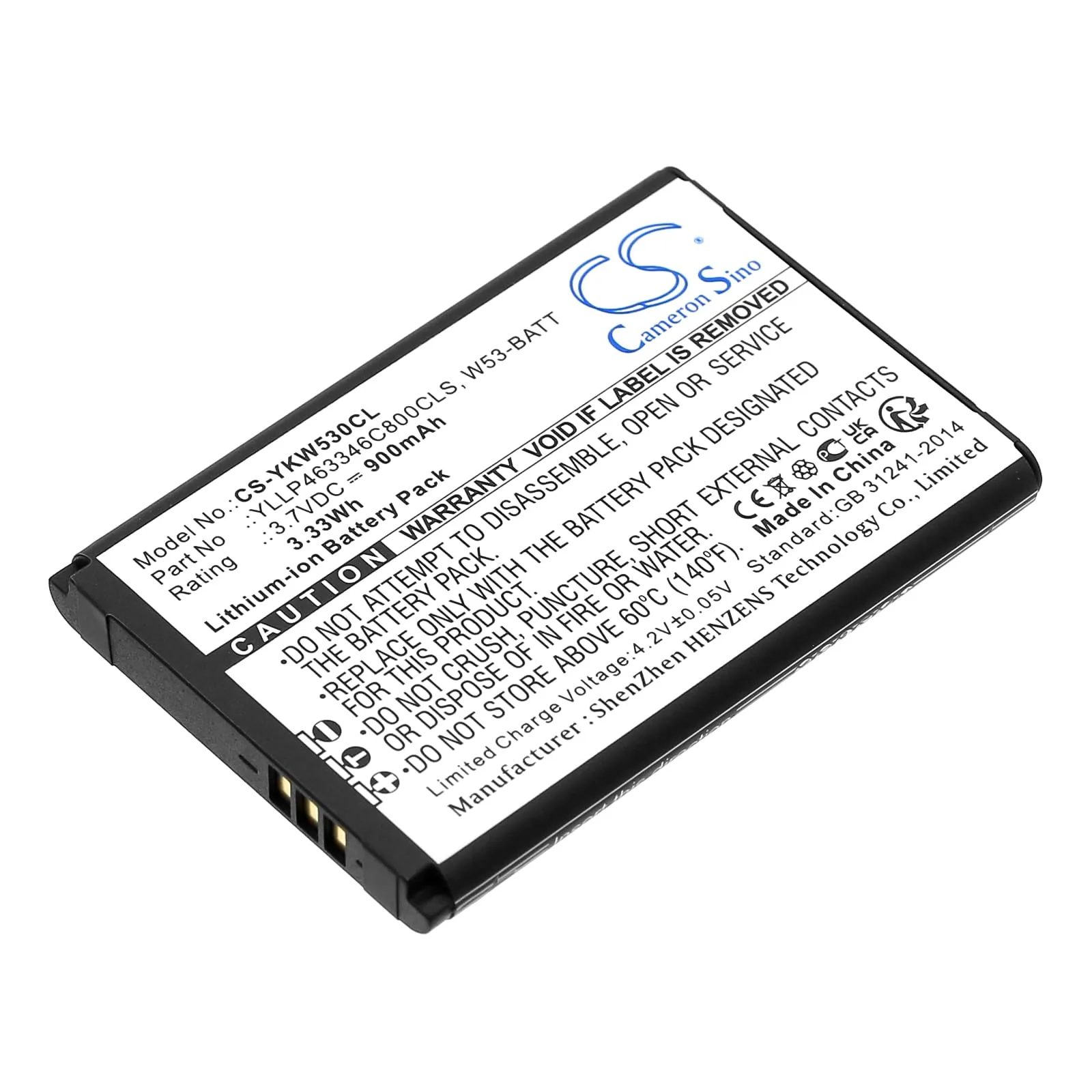 TECHTEK batterie compatibile con [Yealink] W53, W53h, W53P, W73, W73H, W73P sostituisce W53-BATT, per YLLP463346C800CLS, per YLLP523446C1010CTM FBA