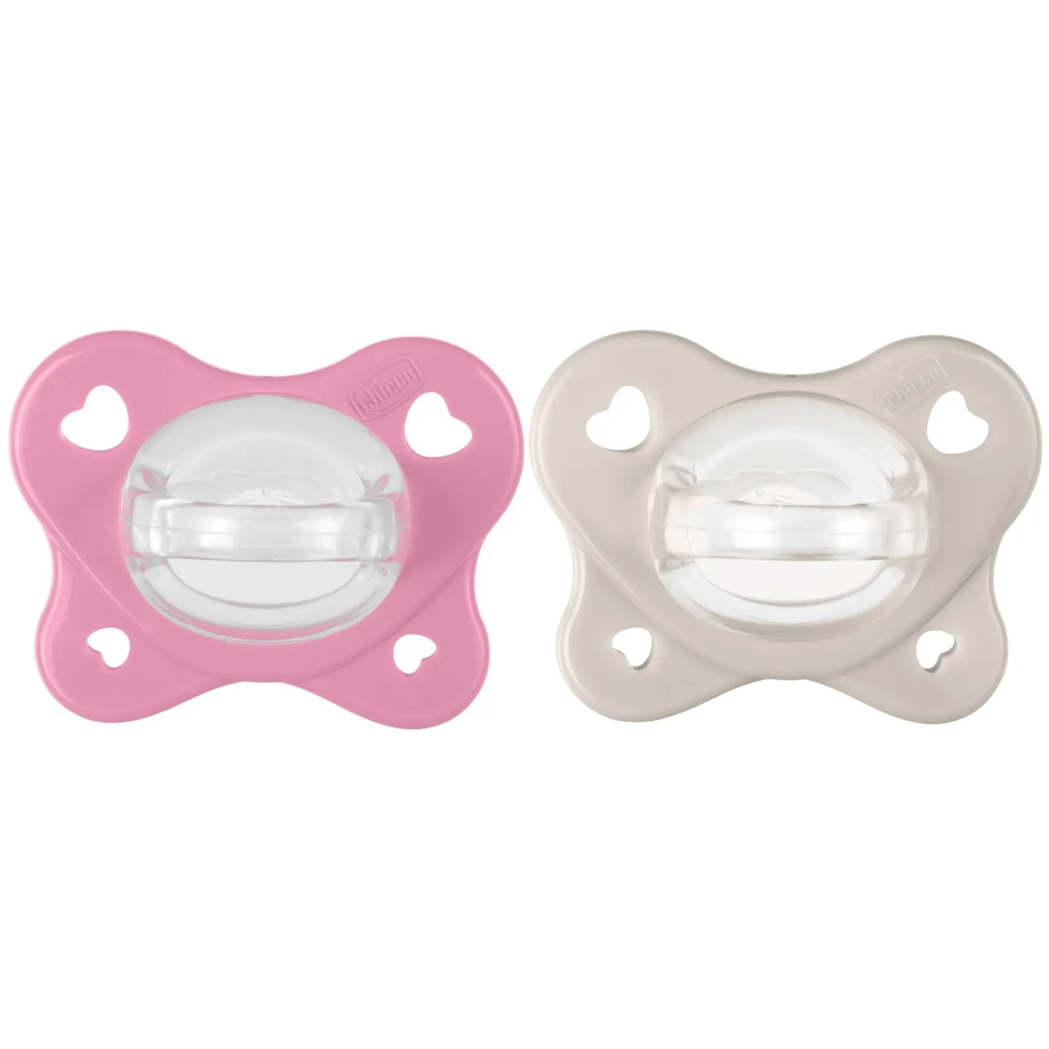 Chicco Gommotto Dual Soft, Ciuccio in Silicone 6-16 Mesi, Bicolore, Set di Gommotti con Doppia Morbidezza, Supportano la Respirazione e Favoriscono il Corretto Sviluppo della Bocca, 2 Pezzi, Bimba