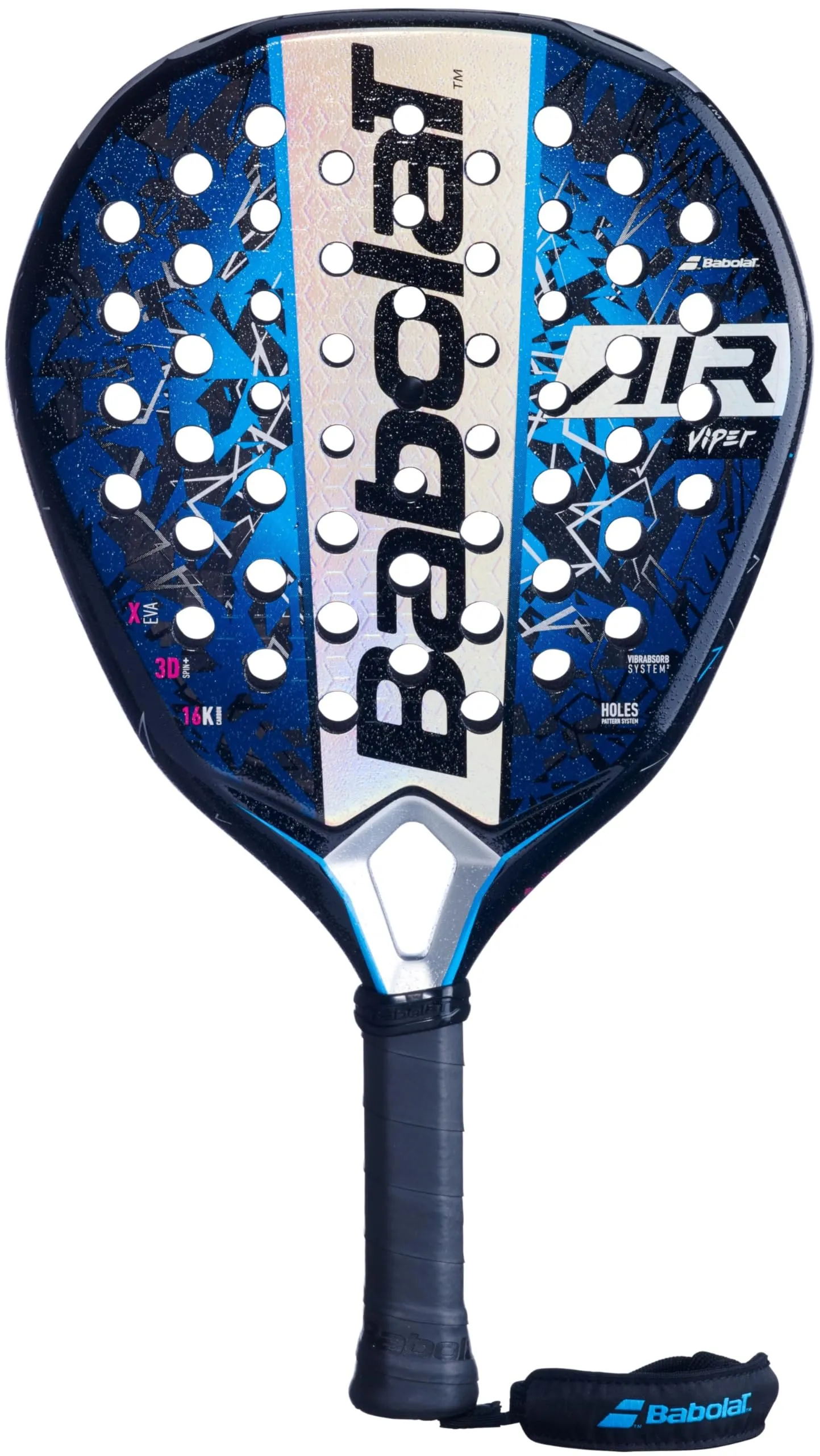 Babolat air viper 2025 Incordata: No 355g Racchette da padel Racchette da padel blu -