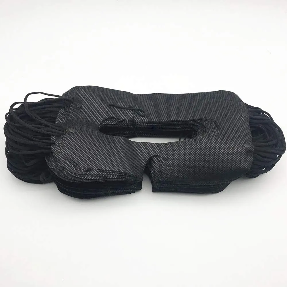 LINHUIPAD 100 pezzi VR Maschera monouso VR Eve Covesr sanitaria mascherine vr compatibile con HTC Vive o Pro/PS VR/Gear VR/Oculus Rift/Go e altre cuffie VR (nero)