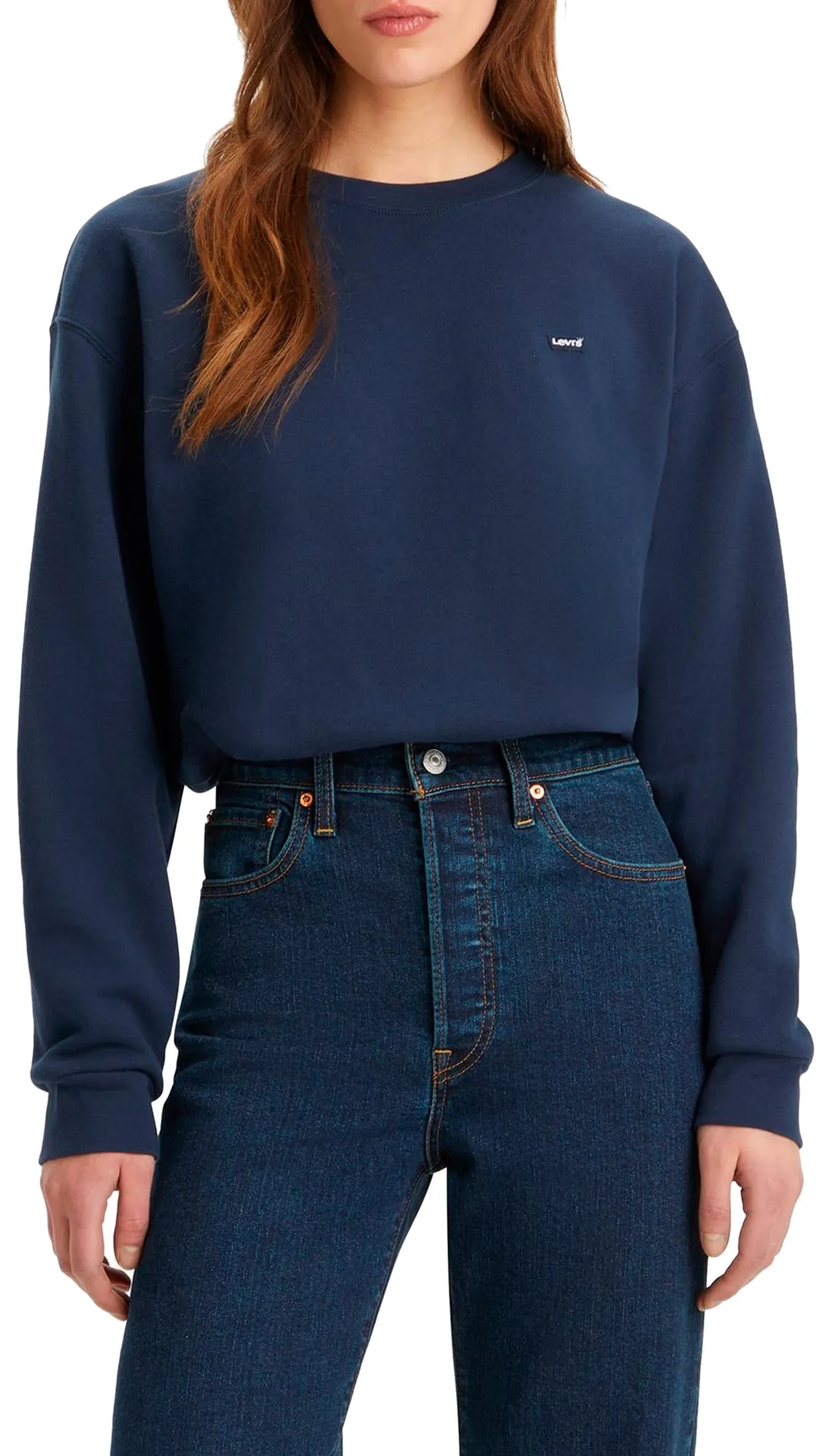 Levi's Felpa Everyday Maglia di Tuta, Blazer Blu Marine, S Donna