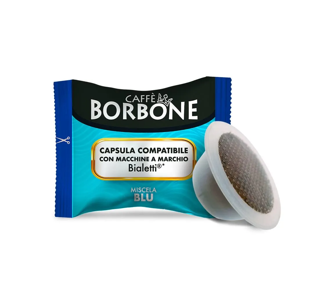 Caffè Borbone Miscela Blu - 50 Capsule - Compatibili con Macchine a marchio Bialetti*