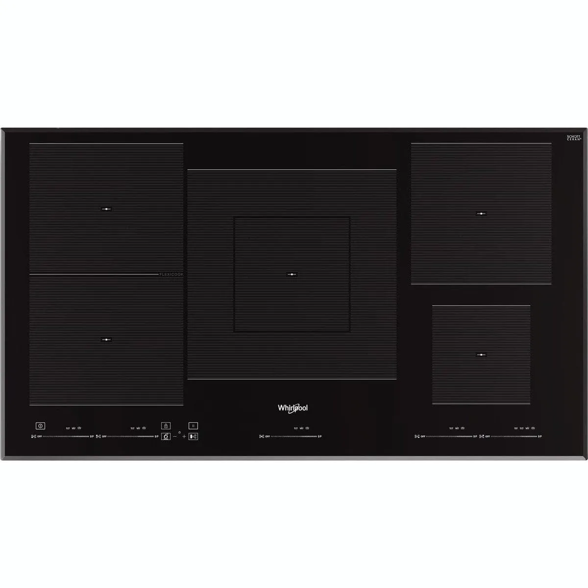 Piano cottura induzione n° 5 fuochi colore nero - WT 1090 BA