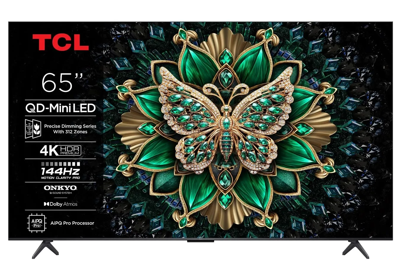 TCL Serie C69K Smart TV QD-MiniLED 4K 65" 65C69K, 144Hz, audio Onkyo 2.1, Dolby Vision IQ & Atmos, Google TV