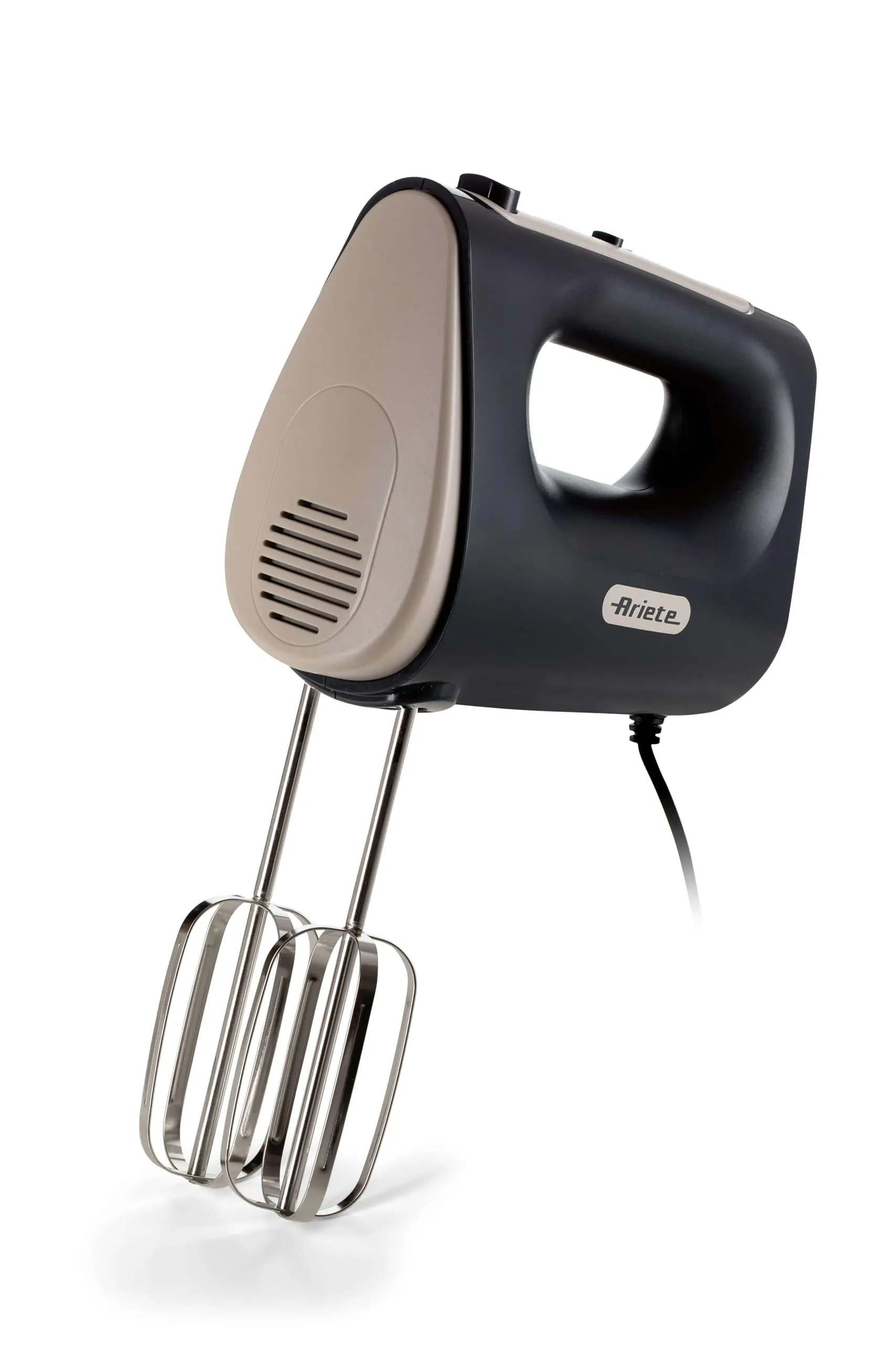 Ariete 1545 Sbattitore Breakfast, 450W, 5 velocità, Funzione turbo, 2 fruste, Dark & Sahara Grey