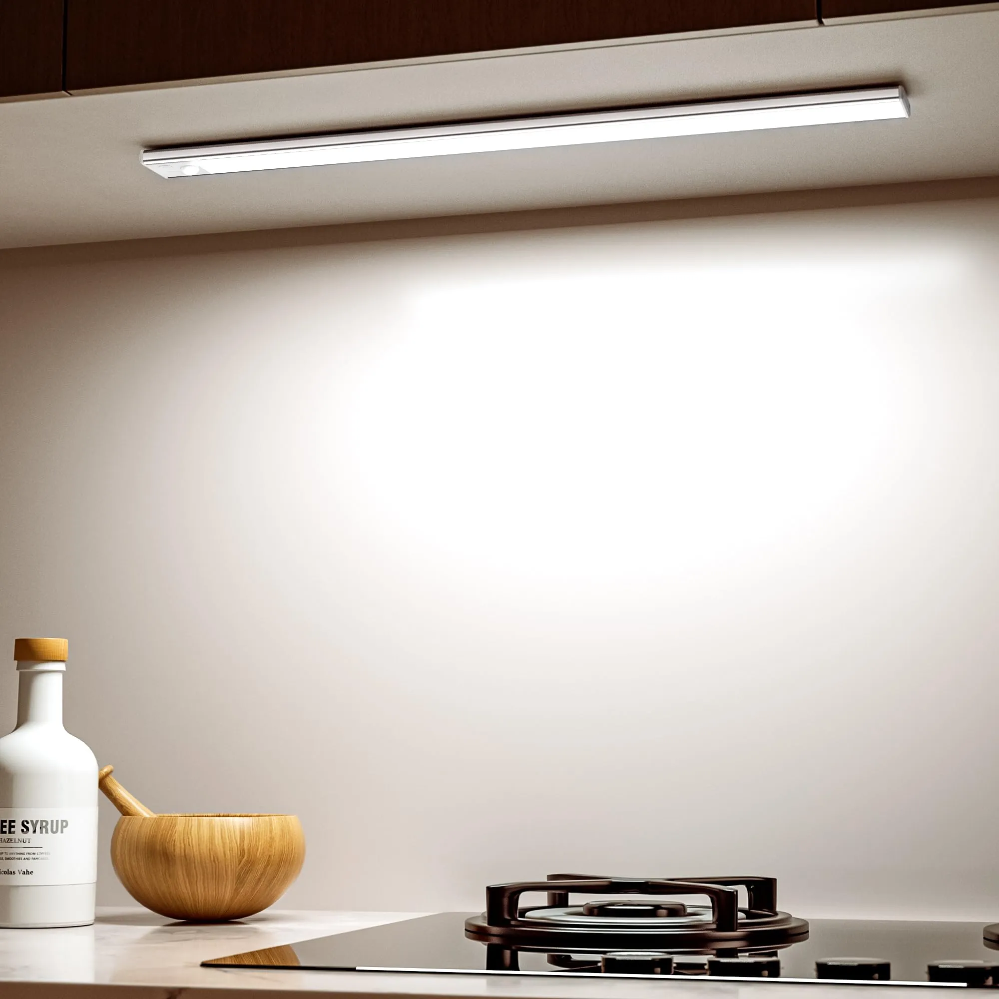 Ylatoial Luce Armadio LED, Armadio Led con Sensore di Movimento, USB Ricaricabile Magnetica Lampada, Dimmerabile Luce Led Sottopensile per Cucina Scale Corridoio Bagno Garage