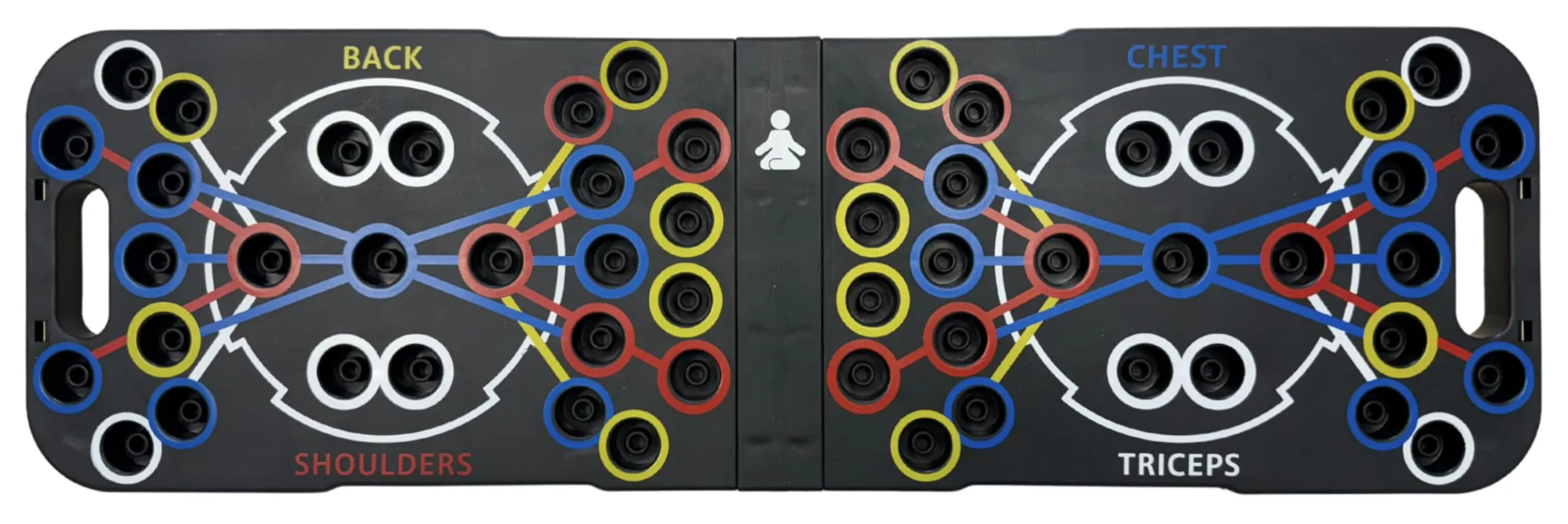 FITPADDY® Tavola per Piegamenti Push Up Board Multifunzione. Maniglie Push Up bars integrate. Ideale per Home Fitness e Allenamento Muscolare. Compatto, pieghevole, leggera e con gommini antiscivolo
