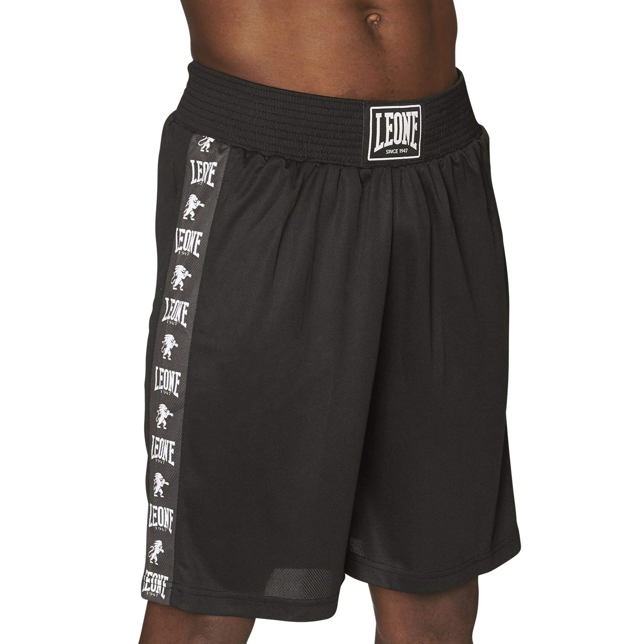 LEONE 1947, Pantaloncino Boxer Ambassador, Boxe Unisex Adulto, Nero, L, AB219