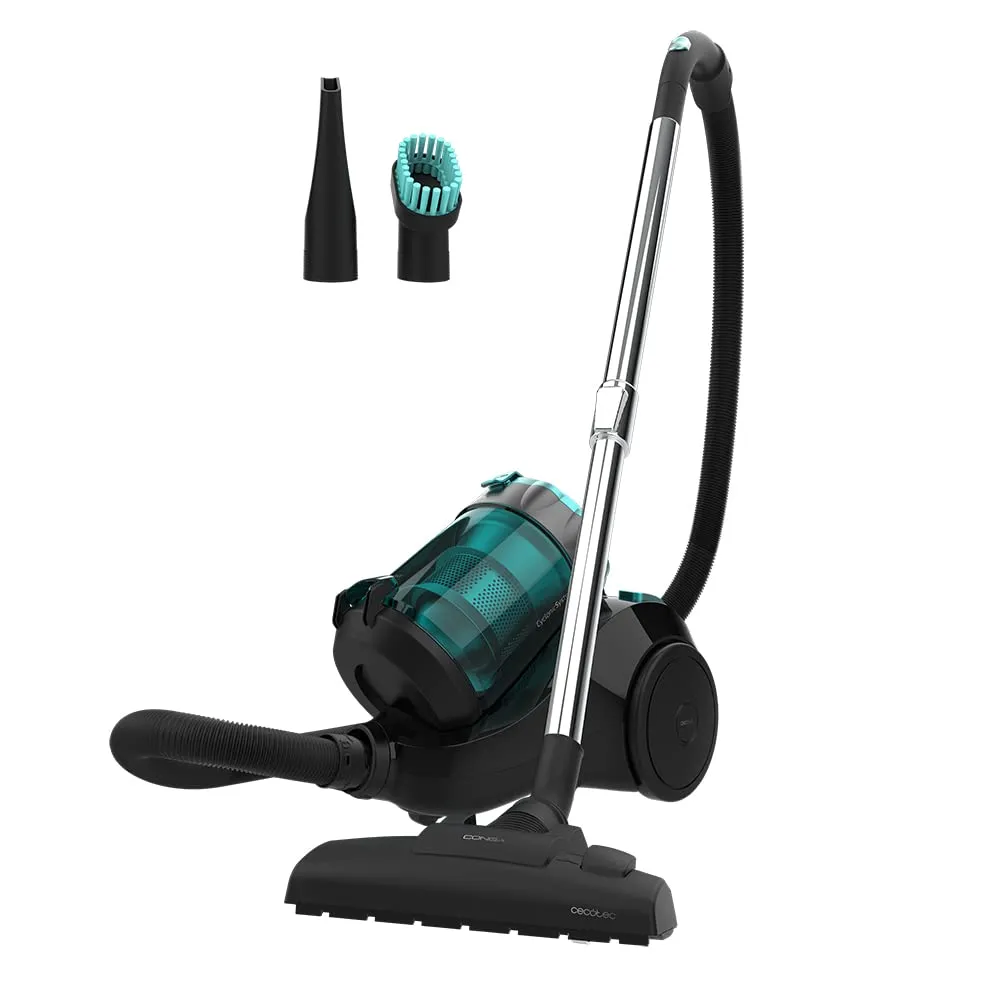 Cecotec Aspirapolvere da slitta senza sacchetto Conga Rockstar Multicyclonic Compact. 800 W, Multiciclonico, capacità fino a 2,5 L, filtro ad alta efficienza, tubo telescopico metallico, accessori