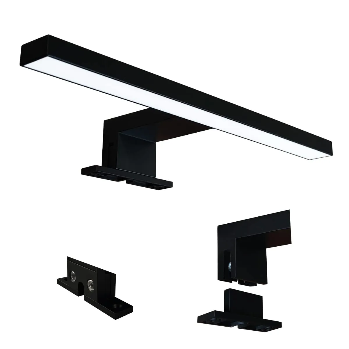 Lampada da Specchio LED Luce Bagno 30 cm 5W 230V 4000K / 6000K IP44 Mobili Cornice Armadio Trucco Applique Senza Sfarfallio Non Dimmerabile Bianco Naturale Neutro / Freddo (4000K - Luce Naturale)