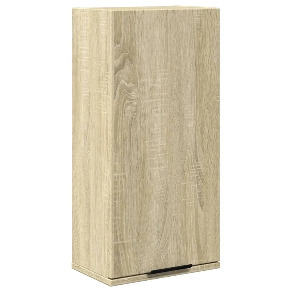 vidaXL Mobile da Bagno a Parete Rovere Sonoma 32x20x67 cm, mobiletto da Bagno, portaoggetti da Bagno, Arredamento da Bagno, armadietto da Bagno