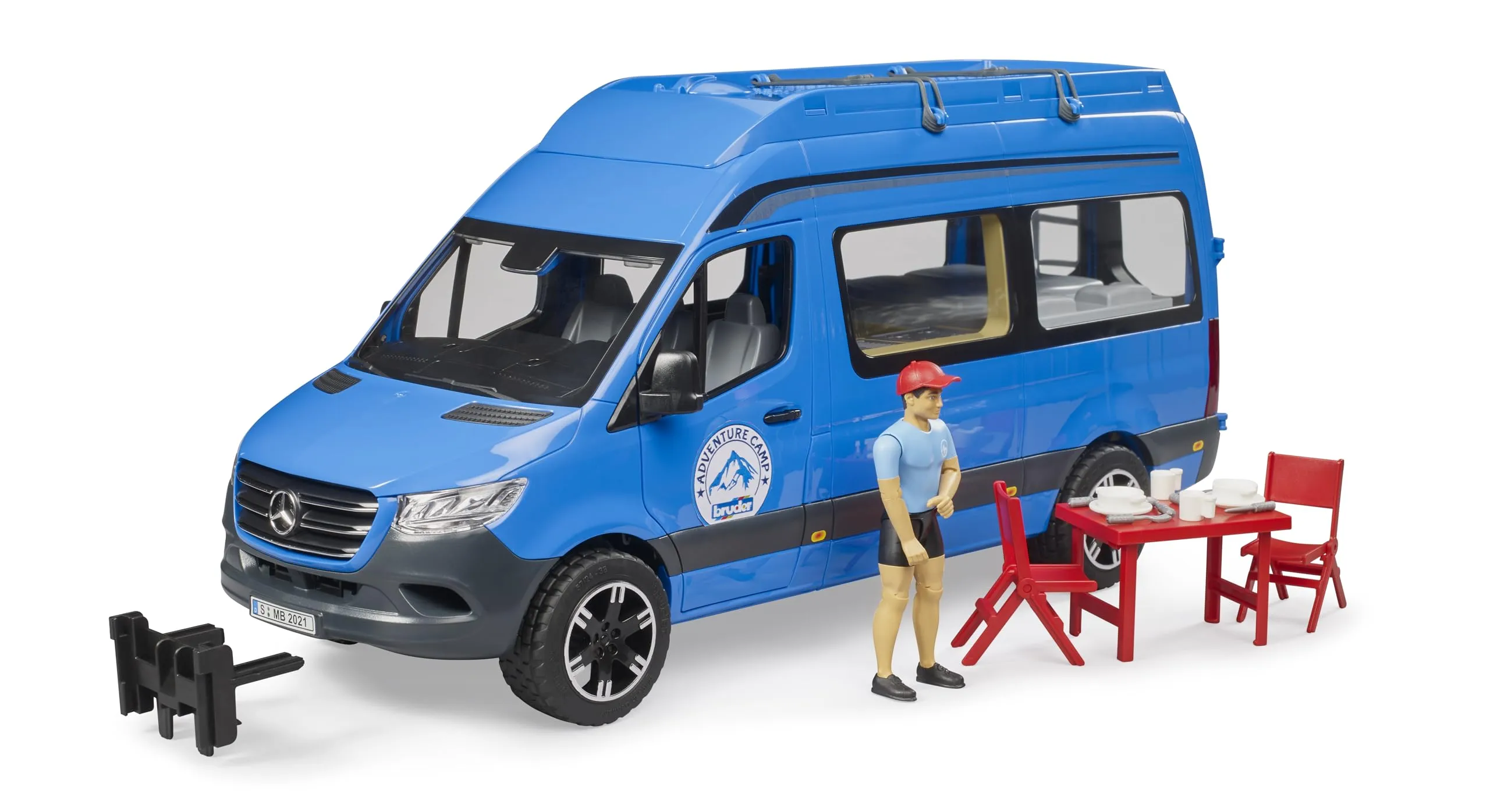 bruder 02684 - MB Sprinter Camper con autista - 1:16, veicolo, autocaravan, furgone, giocattolo da 4 anni
