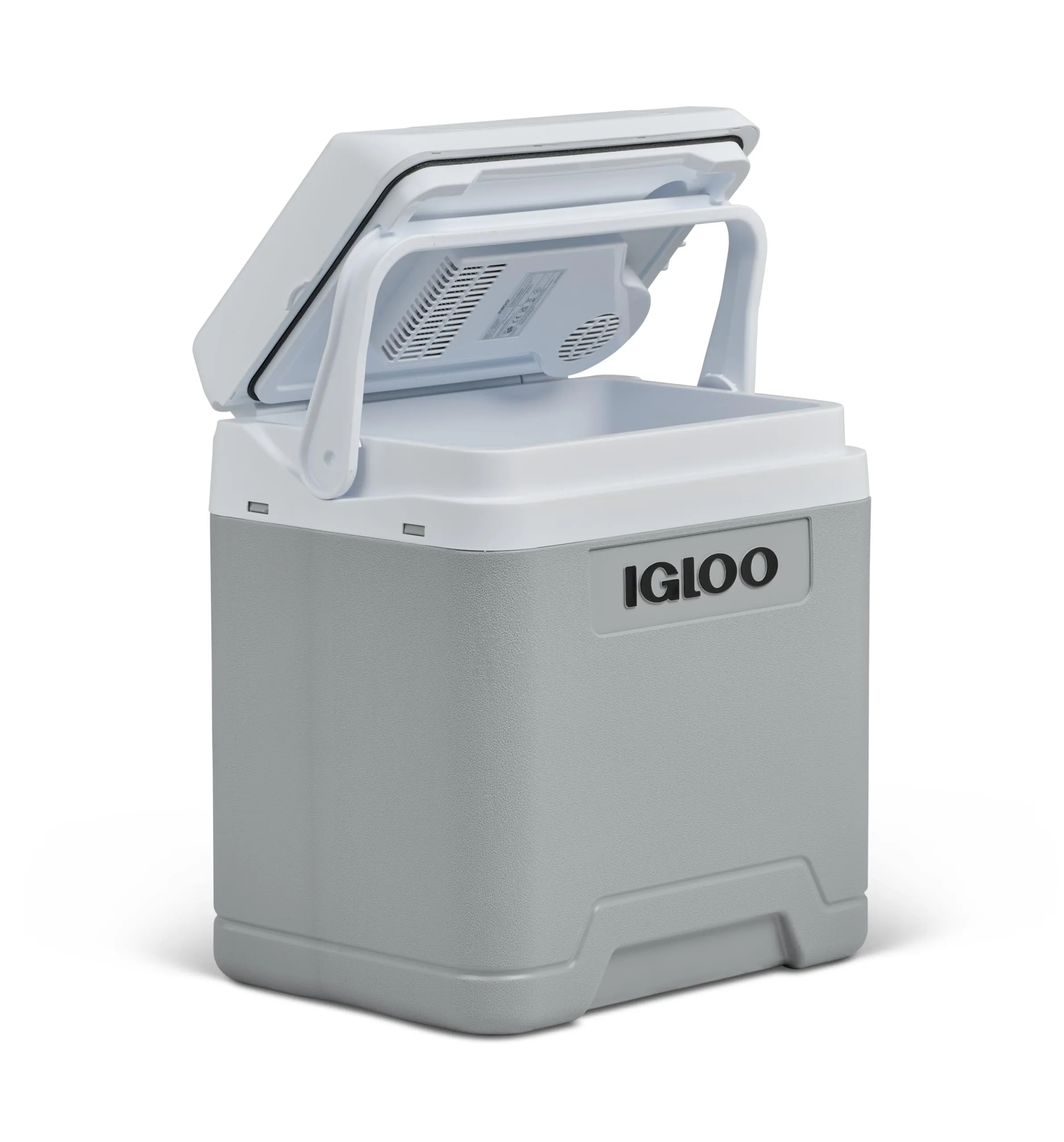 IGLOO IE27 AC/DC frigorifero elettrico per auto e presa di corrente, mini-frigorifero 27 L grigio, 12V e 230V
