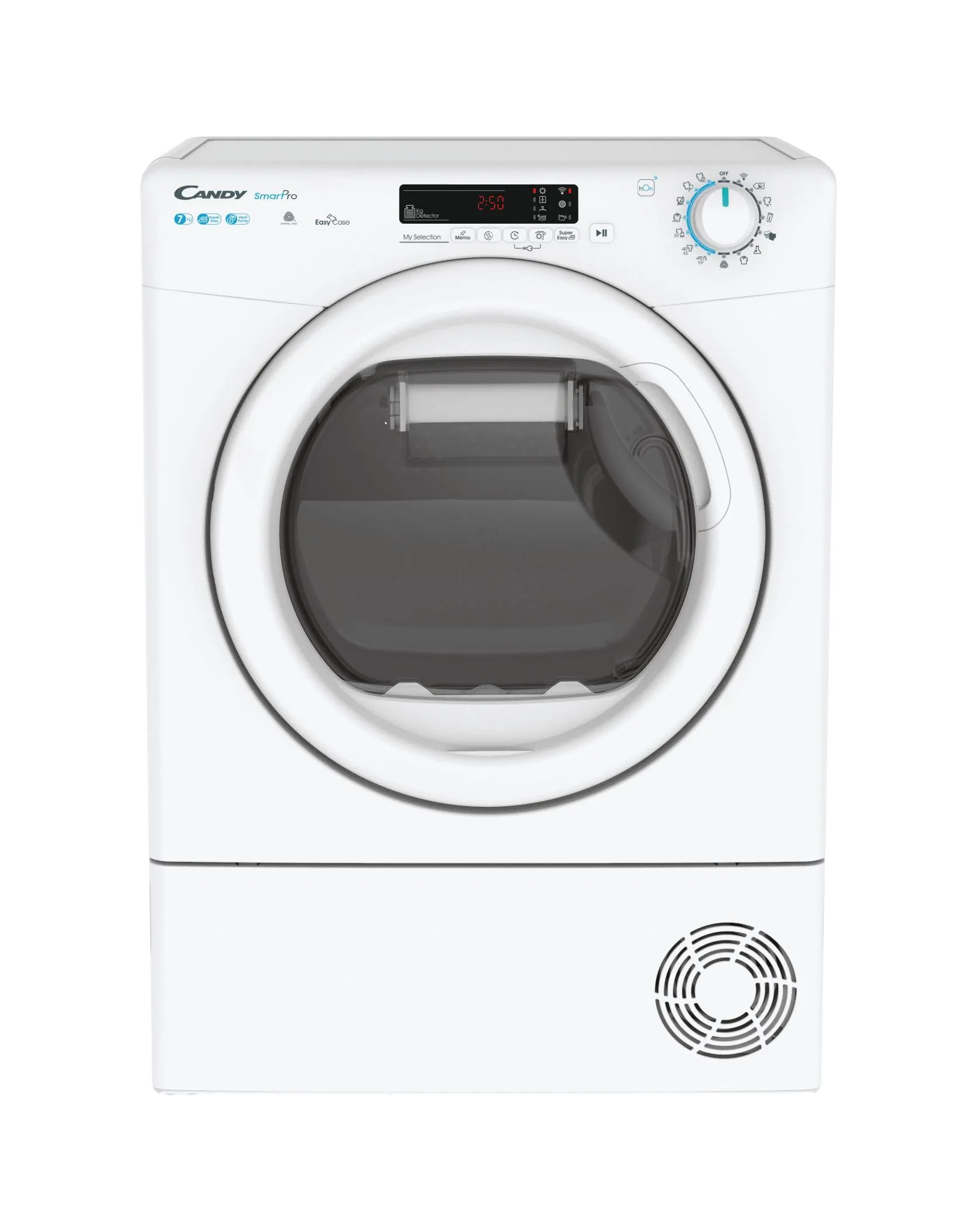 CANDY Smart CSO4H7A1DE-S Asciugatrice Slim a Pompa di Calore, 7 Kg, Wi-Fi + Bluetooth, Programma Stiro Facile, Libera Installazione, 59,6x46,5x85 cm, Bianco,