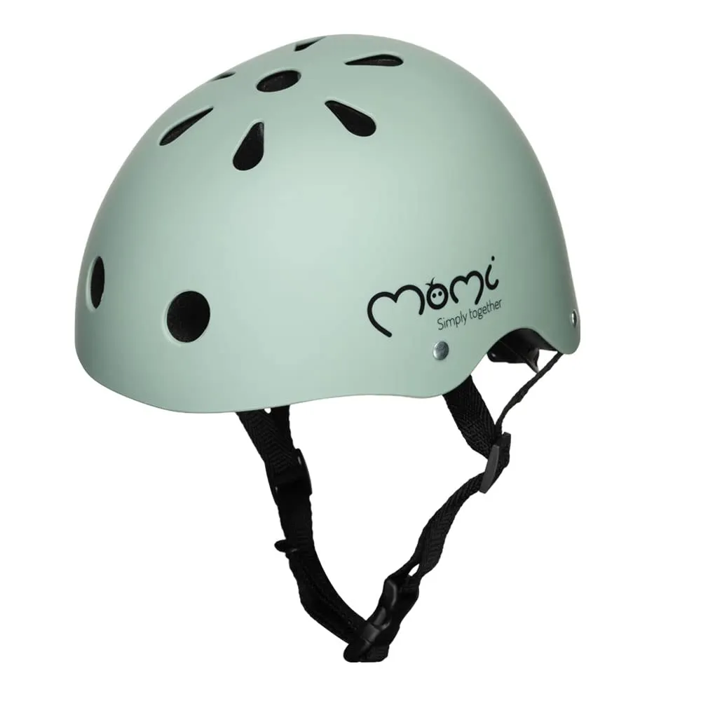 MoMi MIMI Casco regolabile, circonferenza 48-55 cm, casco da bicicletta resistente, 11 prese d'aria, imbottitura in schiuma, cinturino regolabile