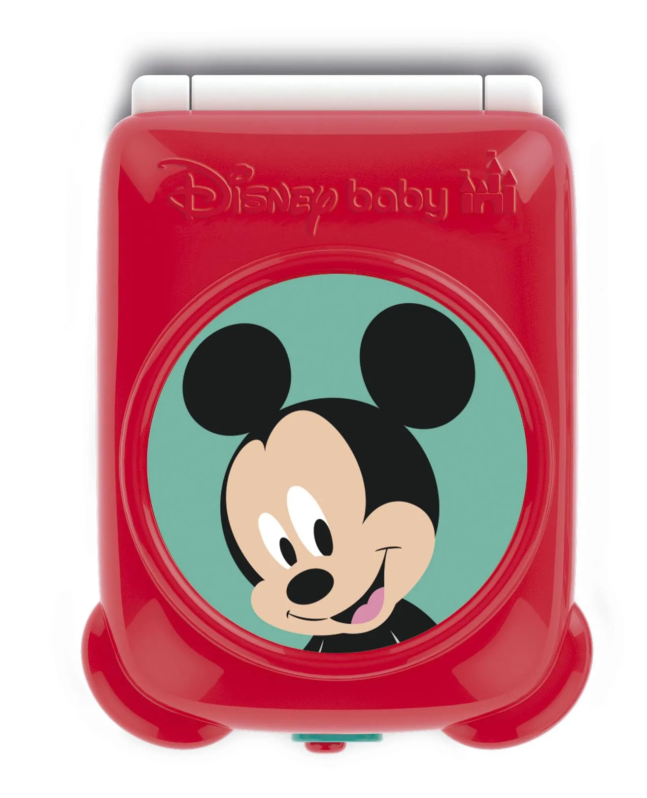 Clementoni Disney Baby - Mickey Flip Phone, Telefono Bambini 9-36 Mesi, Centro attività con 4 Tasti per Stimolare Il Gioco Imitativo con Luci e Suoni, 17514