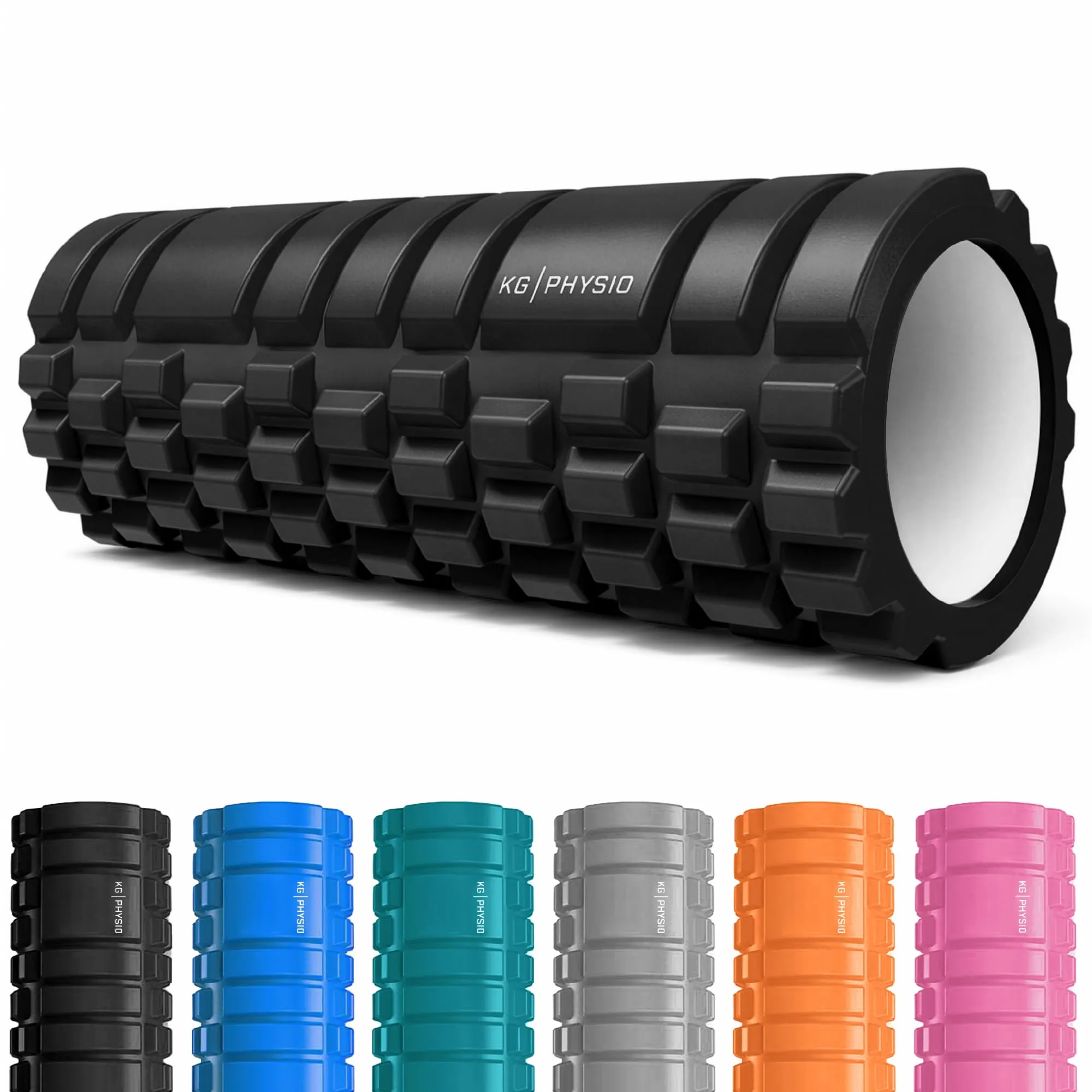 KG Physio Foam Roller - Rullo pilates massaggio gambe, schiena e braccia -ultraleggero essenziale per rilasciare le tensioni muscolari - 33x12cm
