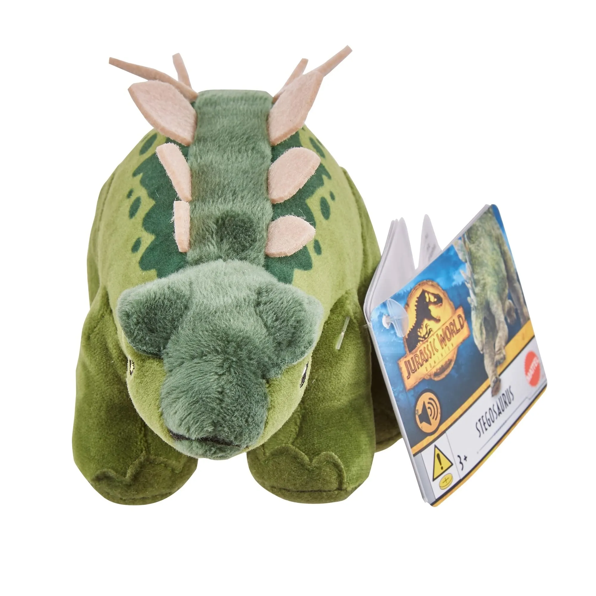 Jurassic World Plush Dinosaur Creatures with Sound - Inspired by Blockbuster Hit Jurassic World Dominion ~ HHB34 - Stegosaurus ~ Approx. 9" Long ~ Hear Me Roar!