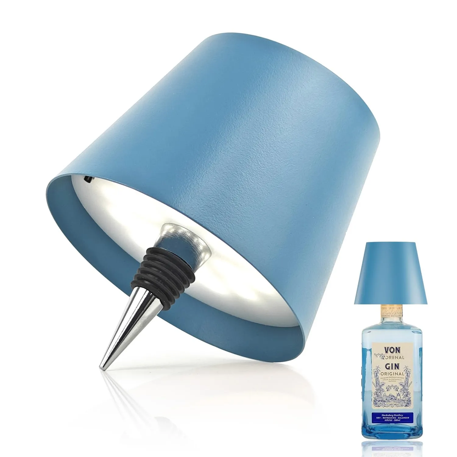 MU LIN lampada bottiglia ricaricabile,lampada da tavolo senza fili,Controllo Touch da 3 Modalita Temperatura di Colore, Dimmerabile, per Soggiorno, Ristorante