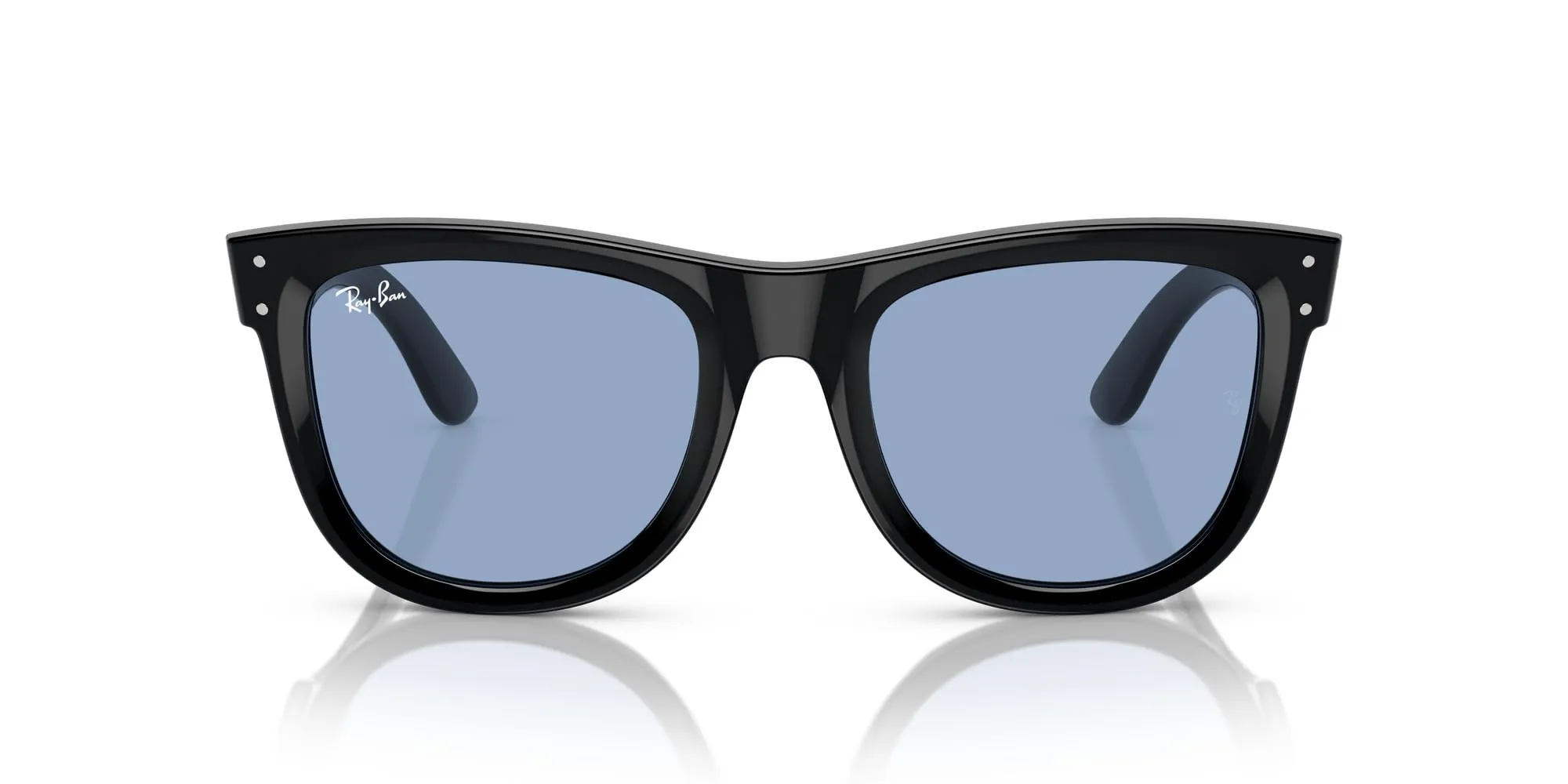 Ray-Ban Occhiali da sole Wayfarer Reverse Square Rbr0502s, Nero/Azzurro, 50 mm