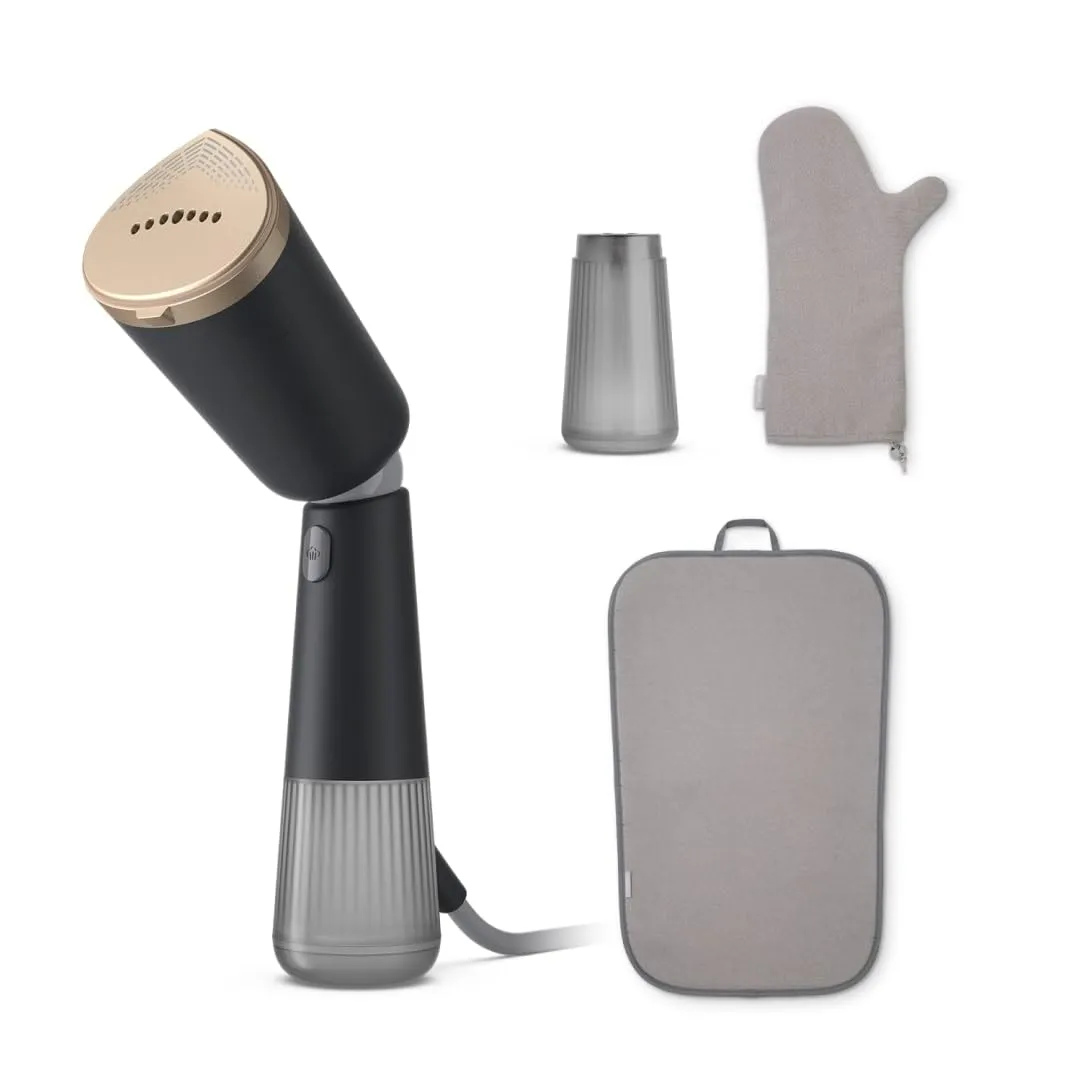Philips Stiratore a Vapore Portatile Serie 5000 - Testa Pieghevole, 1400W, Pronto in 35s, 24g/min, Sicuro su Tutti i Tessuti, Serbatoio Extra e StyleMat Inclusi (STH5030/80)