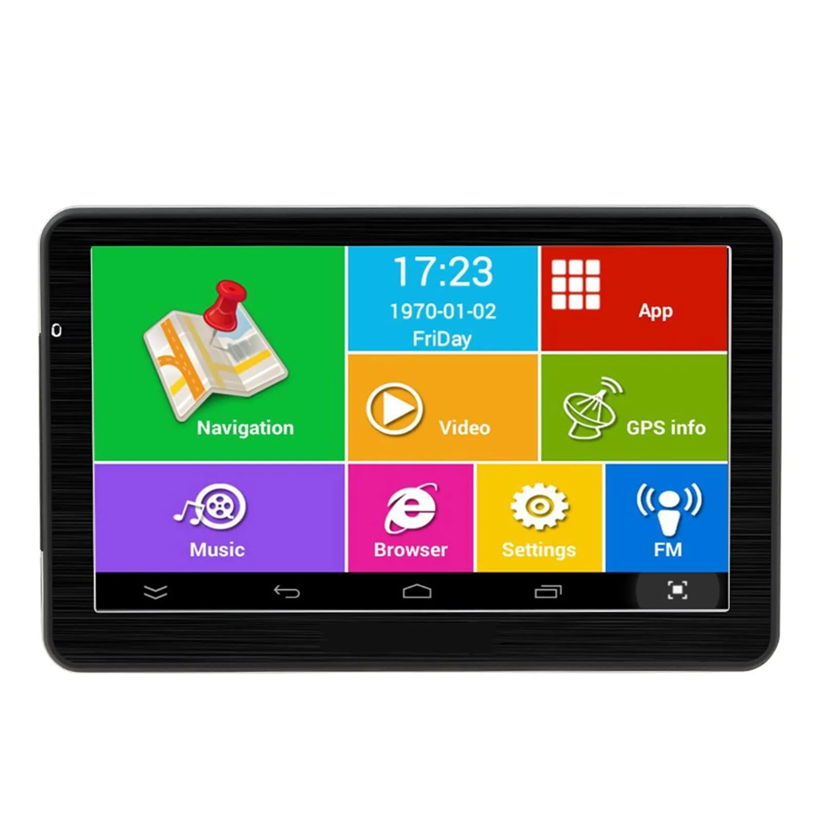 Navigatore GPS per camion 7 "Pollice 1 6 GB. Navigatore auto GPS Navigazione Sat na. AV-IN. Telecamera posteriore WiFi Fm. Mappe gratuite del trasmettitore. ( Color : 1GB RAM 16GB , Size : Without Rea