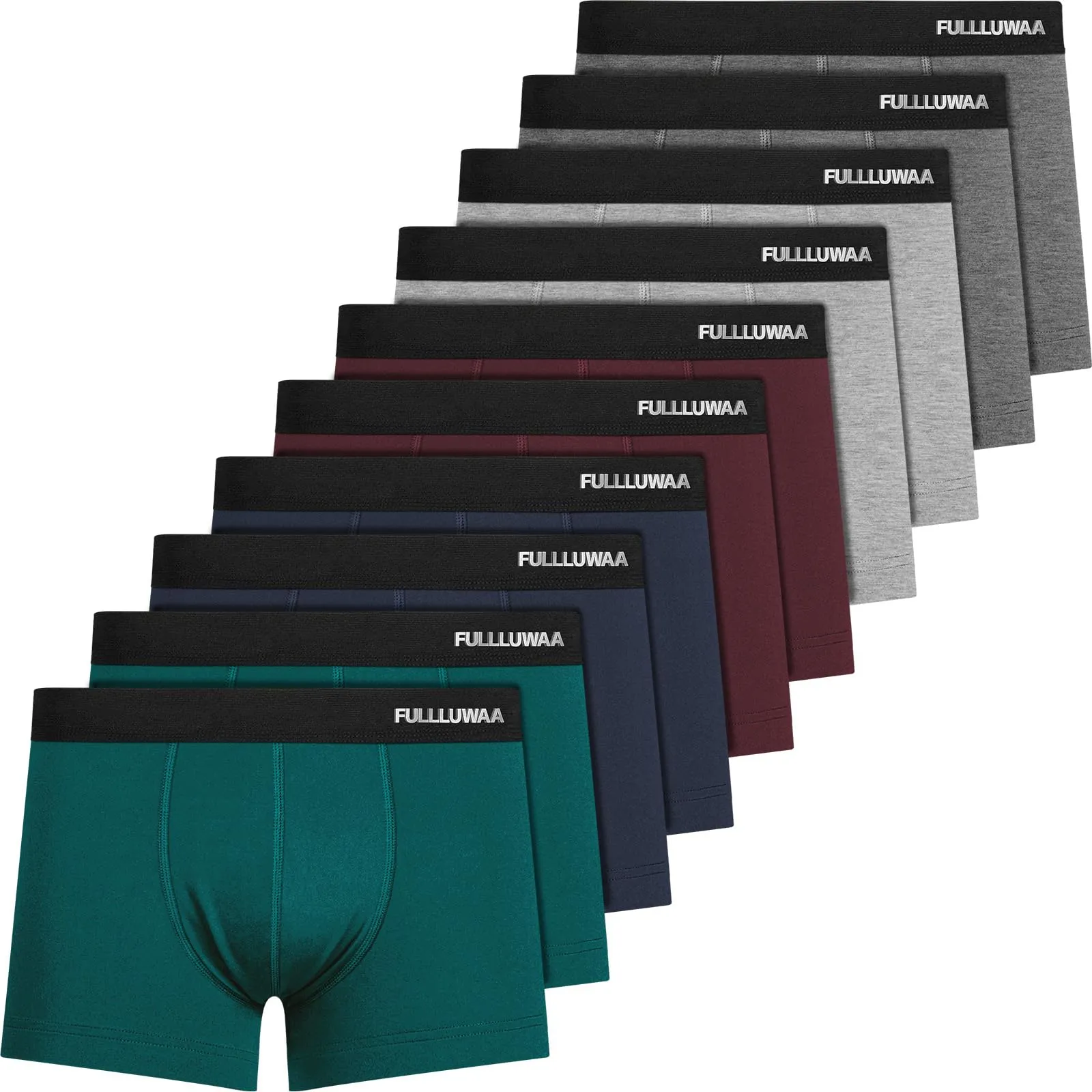 Fulllluwaa Boxer Uomo 10 Pezzi – 95% Cotone, Elasticità, Taglia M-4XL, Lavorazione Squisita & Tessuto Morbido