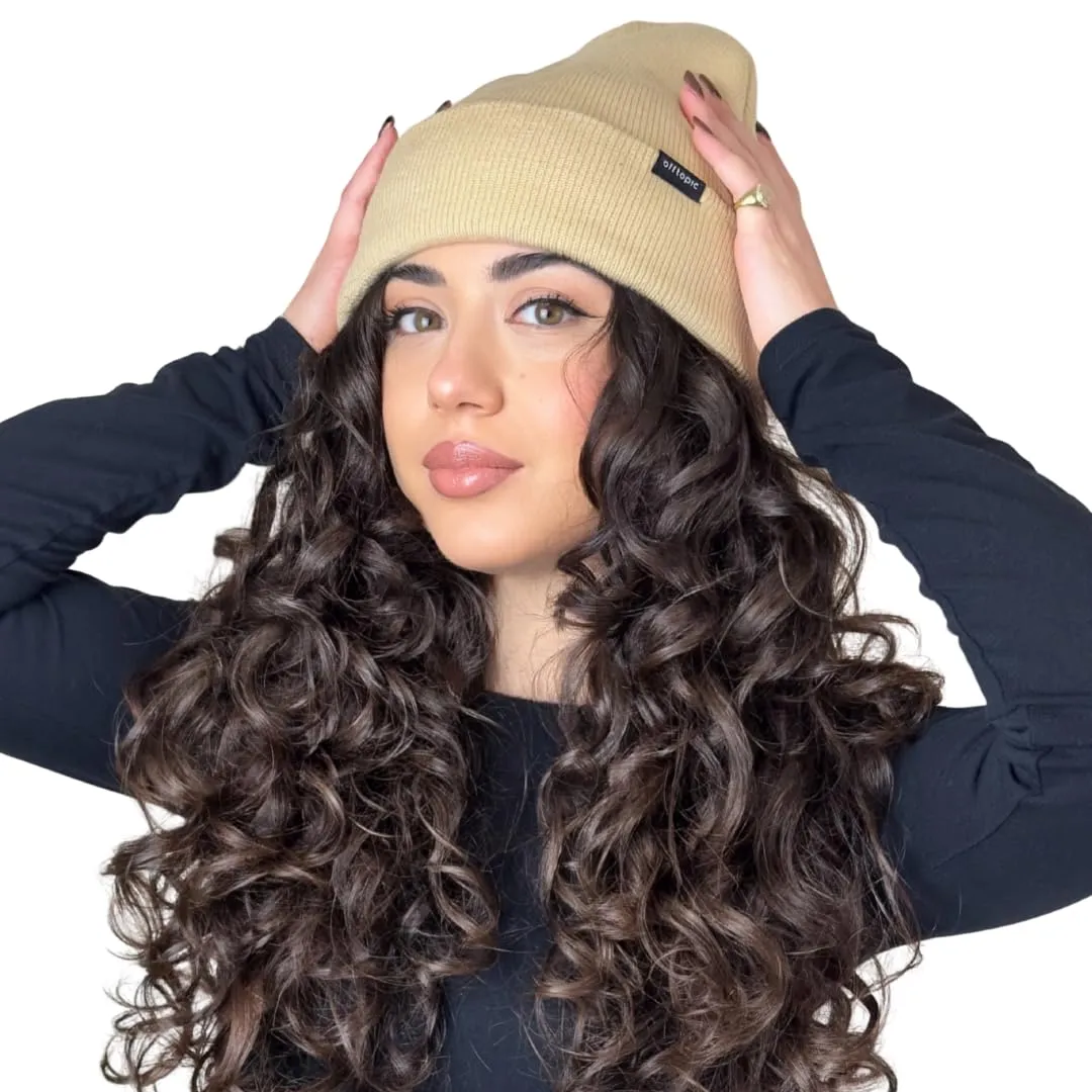 Offtopic® Cappello Invernale Donna Uomo Interno 100% Seta per Capelli Sempre in Ordine | Berretto Cuffia Salva Piega e Anticrespo | Elegante Idea Regalo Unica