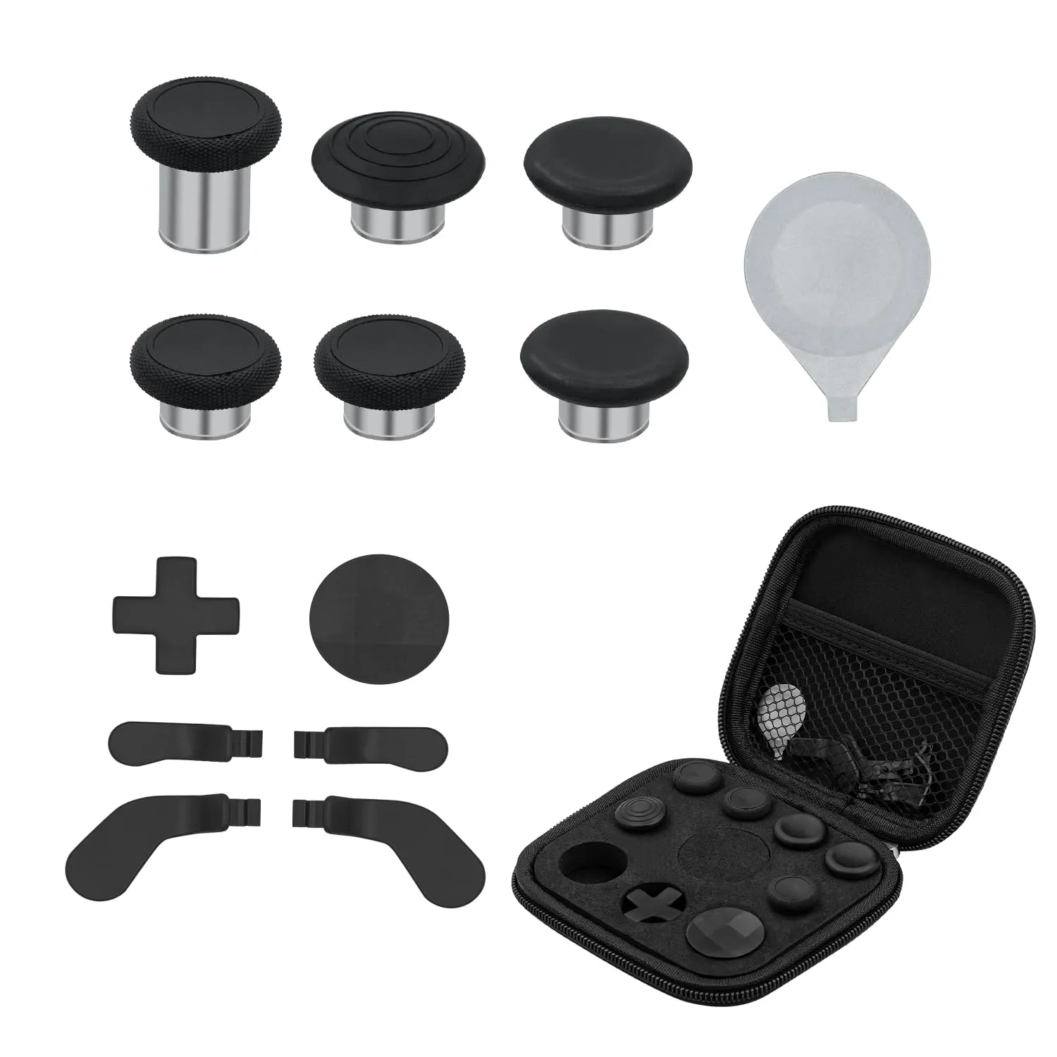 Mcbazel Levette Analogiche Analogici Metallici Thumbstick Magnetici, Trigger Palette Levette e Strumento di Regolazione per Xbox Elite Series 2 Controller