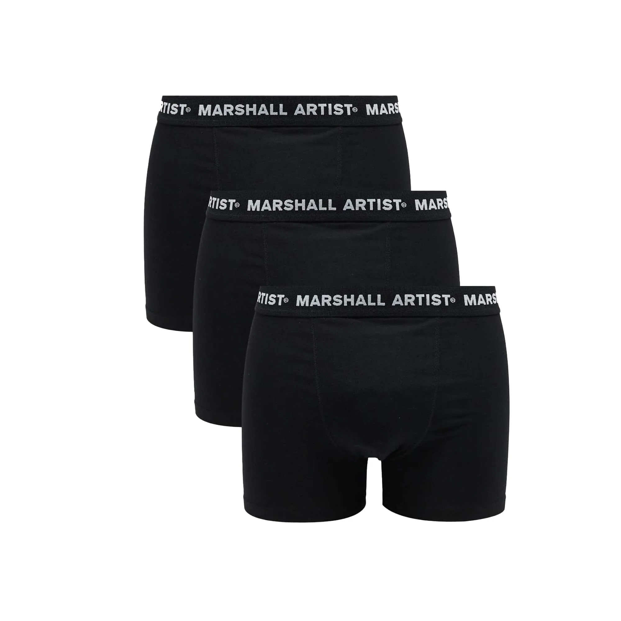 Marshall Artist Boxer da uomo in cotone, confezione da 3, nero, Nero , S