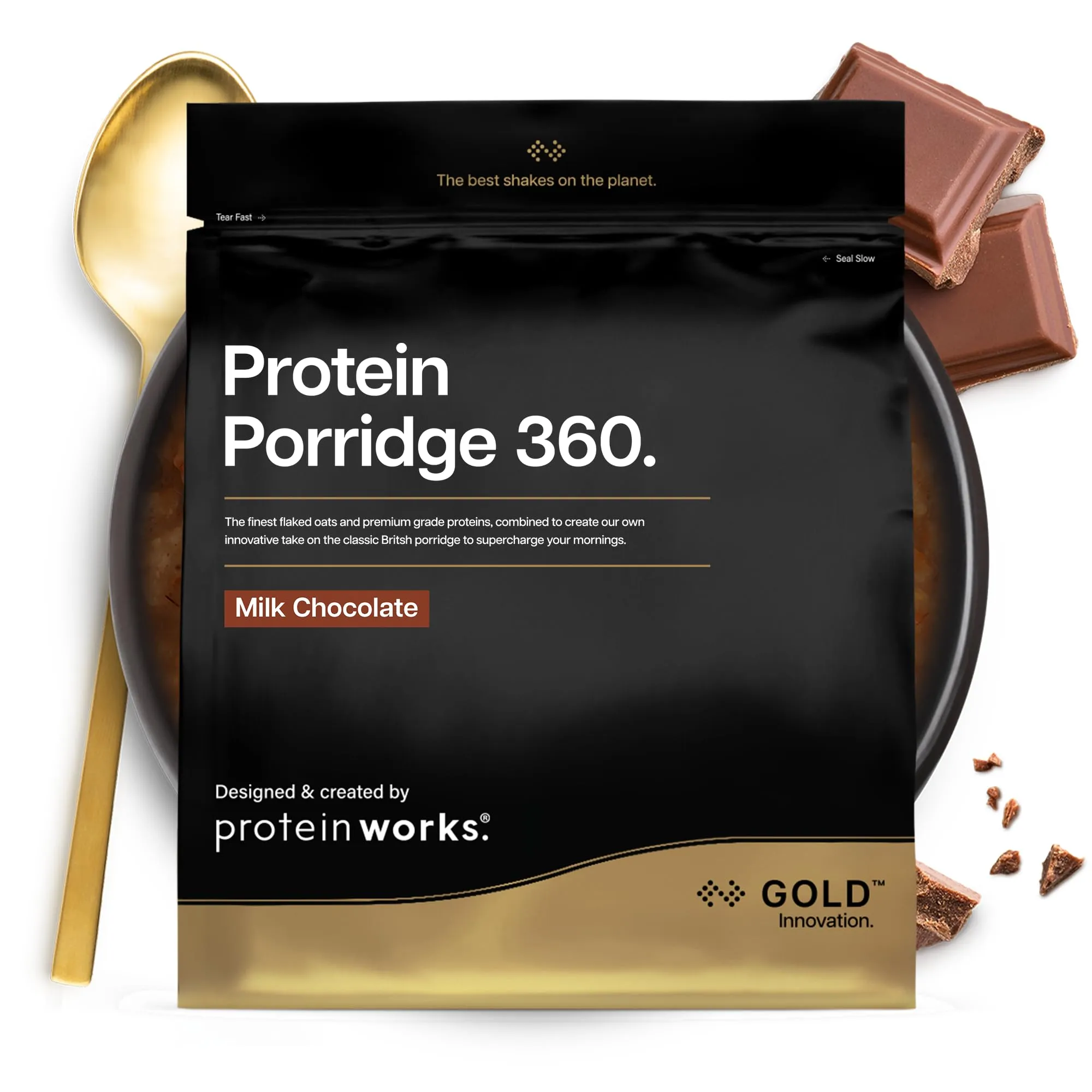 Porridge Proteico 360 | Cioccolato con Latte | Basso Contenuto di Zuccheri, Ricco di Fibre, Vitamine E Minerali | Protein Works |2kg
