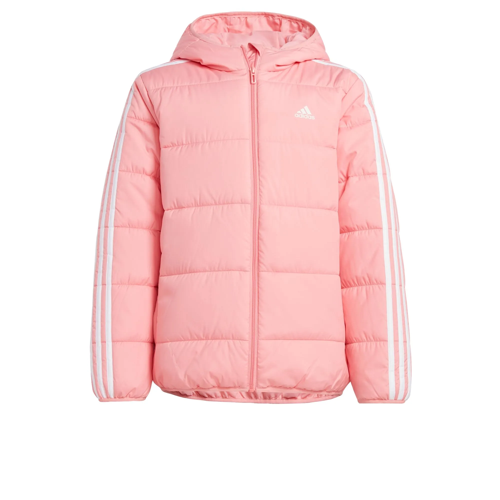 adidas Unisex - Bambini ESSENTIALS 3 STRIPES PADDED JACKET, semi pink spark/white, 15-16 Years