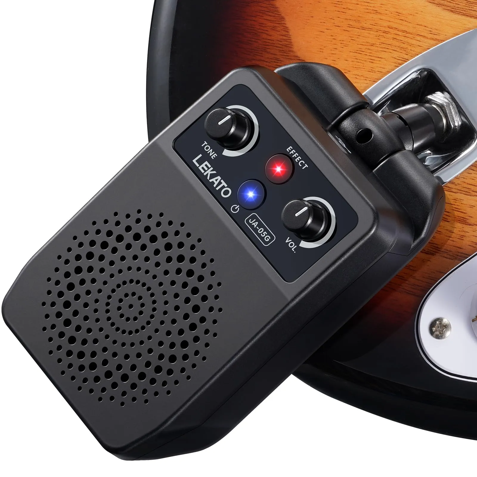 LEKATO Amplificatore per Chitarra Portatile, Mini Amplificatore per Chitarra Elettrica, Combo per Chitarra Ricaricabile con Bluetooth, Multieffetti Incorporati, Riverbero Distorsione Overdrive Clean