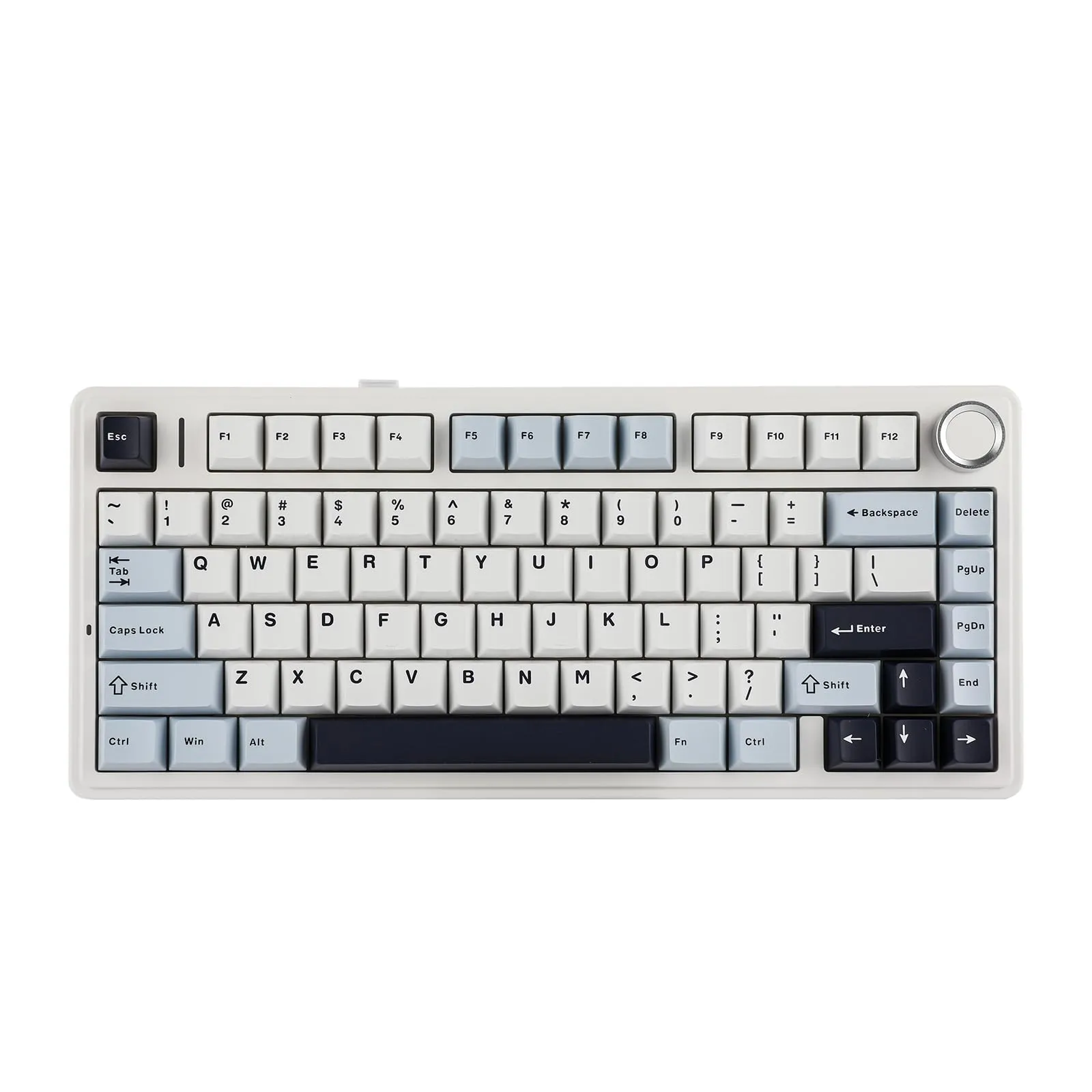 EPOMAKER x Aula F75 Gasket Tastiera Meccanica al 75%, wireless/Bluetooth/USB-C, con cinque strati di pad, manopola, RGB, batteria, NKRO (LEOBOG Reaper Switch, Light Blue)