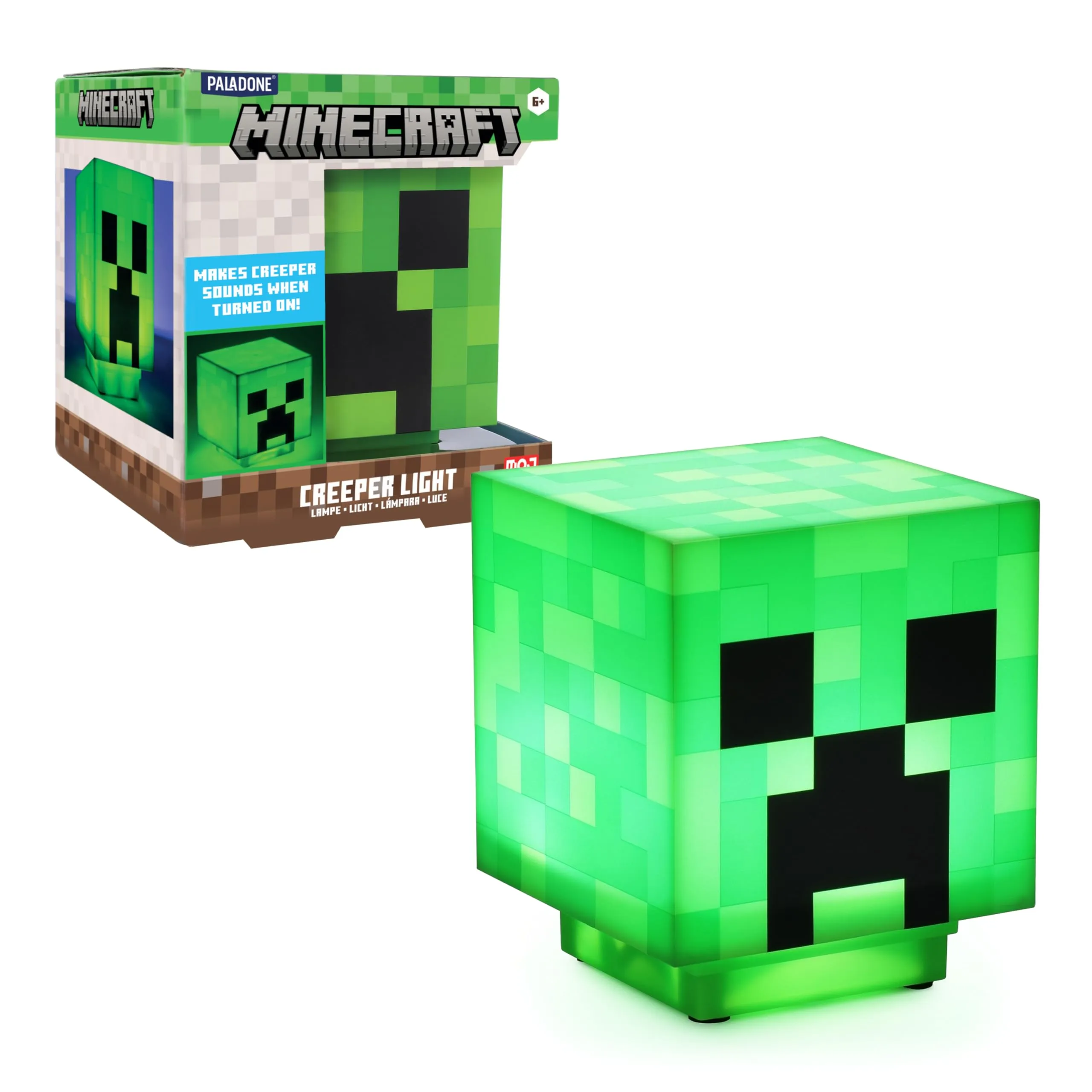 Luce da Scrivania Minecraft Creeper Luce Portatile con Suoni Ufficiali Minecraft