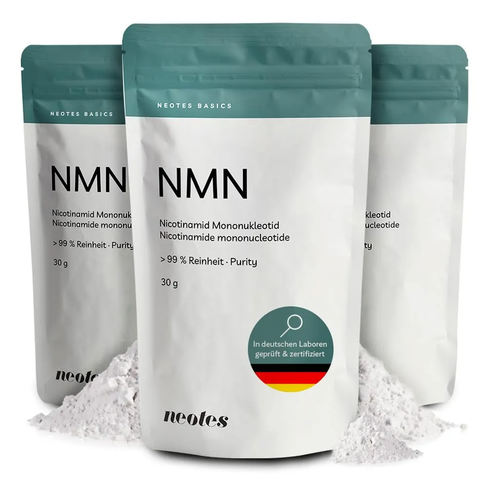 NMNeotes – 1 × 30 g | Polvere pura di NMN (Nicotinamide Mononucleotide) >99% senza additivi – Materia prima di marca testata in laboratorio in Germania per uso di ricerca | neotes