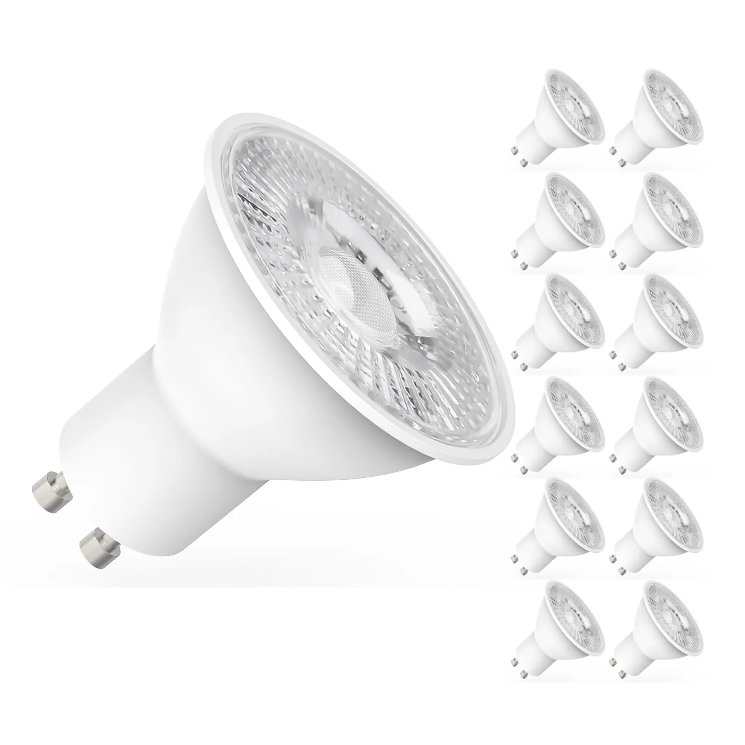 Yiahin Lampadine LED GU10, 5Watt Pari ad alogene da 60Watt, 600 Lumen, 2700K/4500K/6000K, Angolo del Fascio di 120 Gradi, Lampadine LED Non Dimmerabili,Confezione da 12