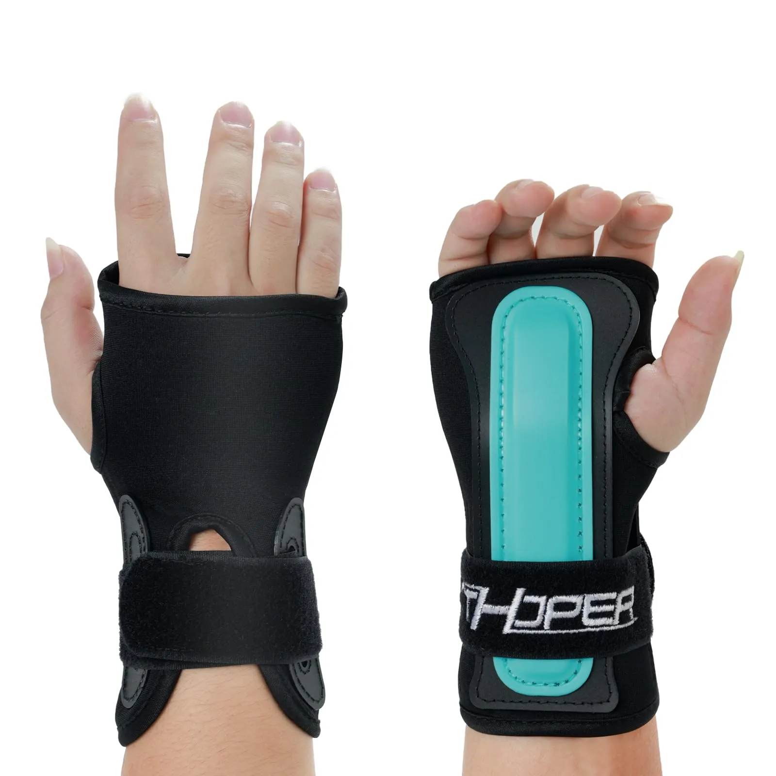 CTHOPER Protezioni da Polso Guanti Paramanico per Snowboard, Sci, Skateboard, Sport, Ginocchiera Protettiva per Polso (1 Paio)L