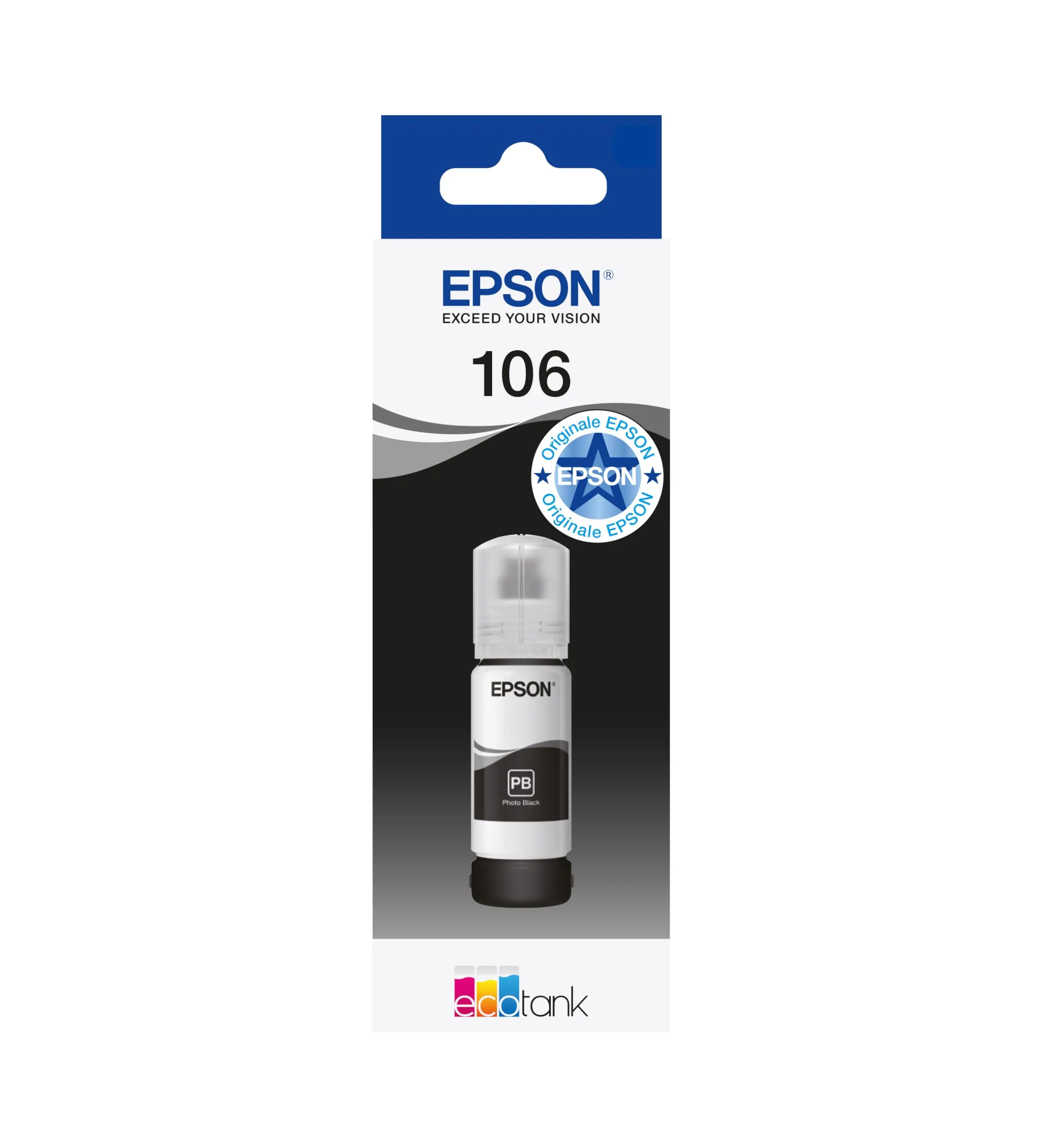 Epson C13T00R140 adatto per ET7700 Inchiostro nero 70ml 5000 Lati Flaconi EcoTank 106, Standard